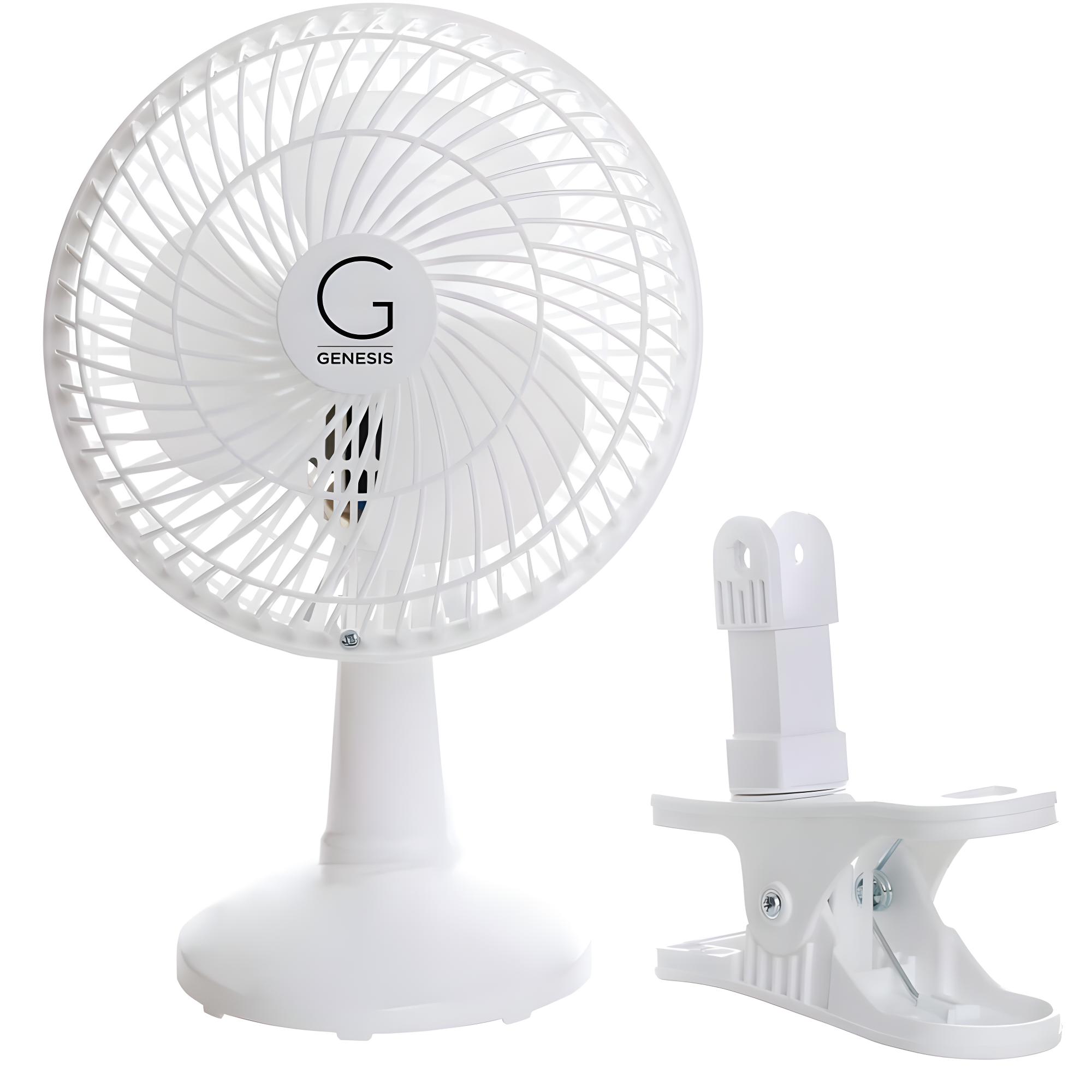 Genesis Indoor 5 in 2 speed Clip On Fans,Table Fans with A1CLIPFANWHITE, White
