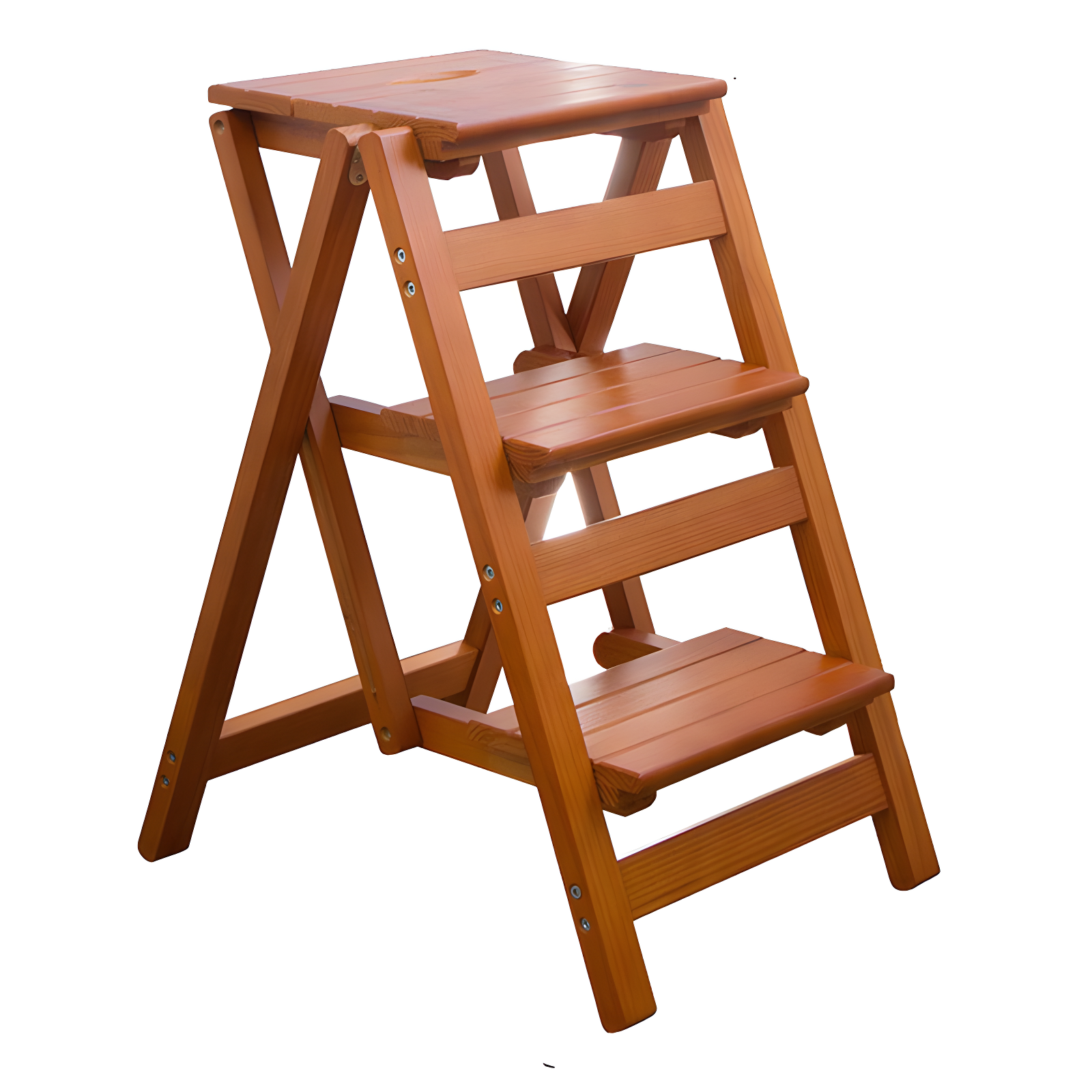 3 Step Folding Portable Wooden Step Stool