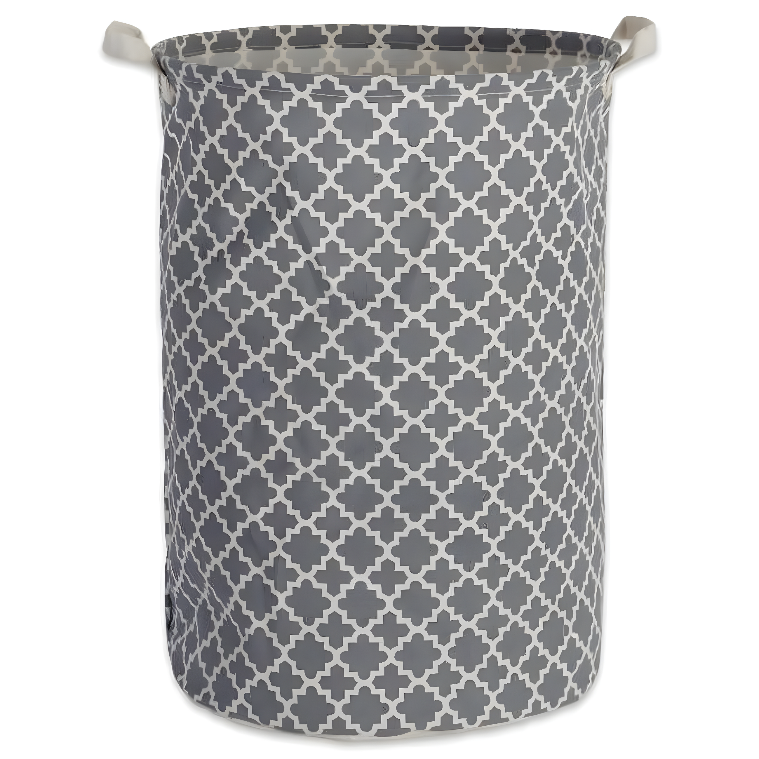 DII Laundry Collection, PE Coated Collapsible Bin, Gray Lattice, Laundry Hamper