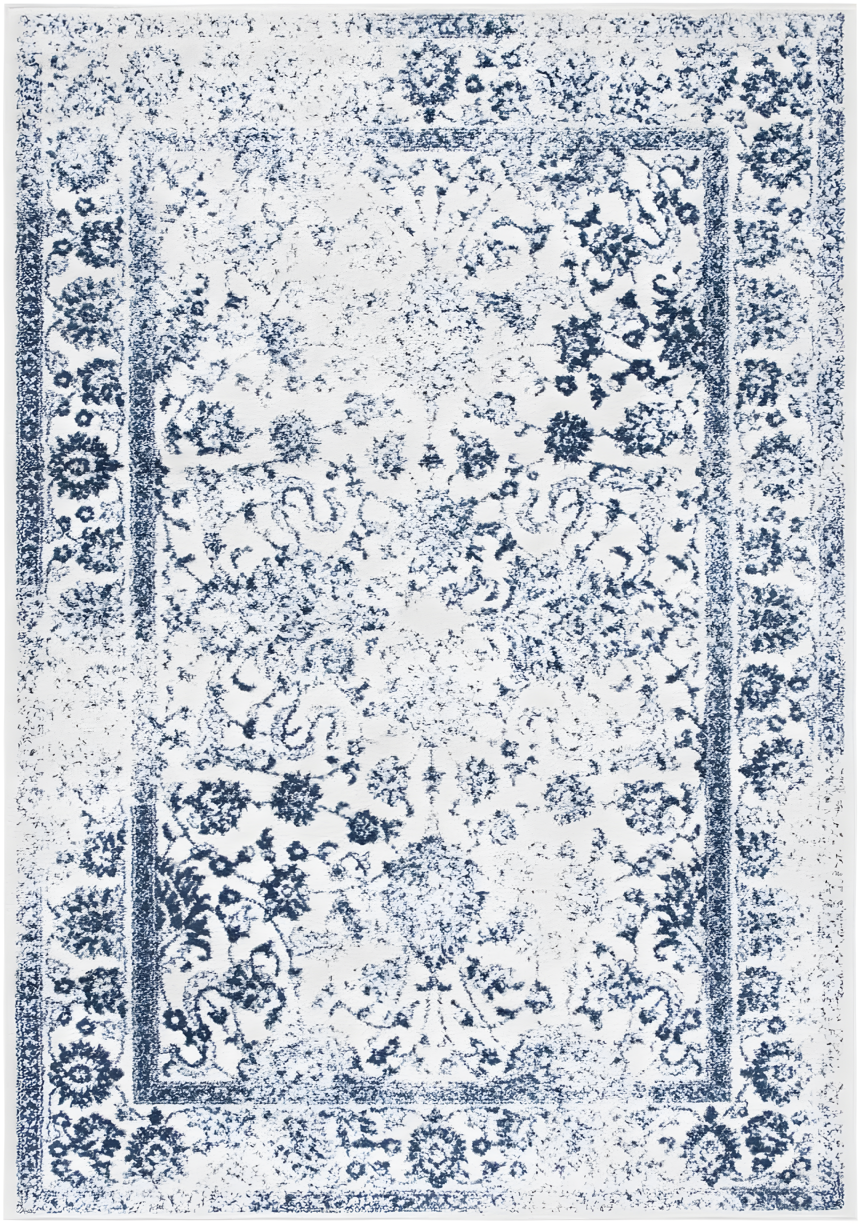 SAFAVIEH Adirondack Wyatt Traditional Area Rug, Ivory/Navy, 3' x 5'