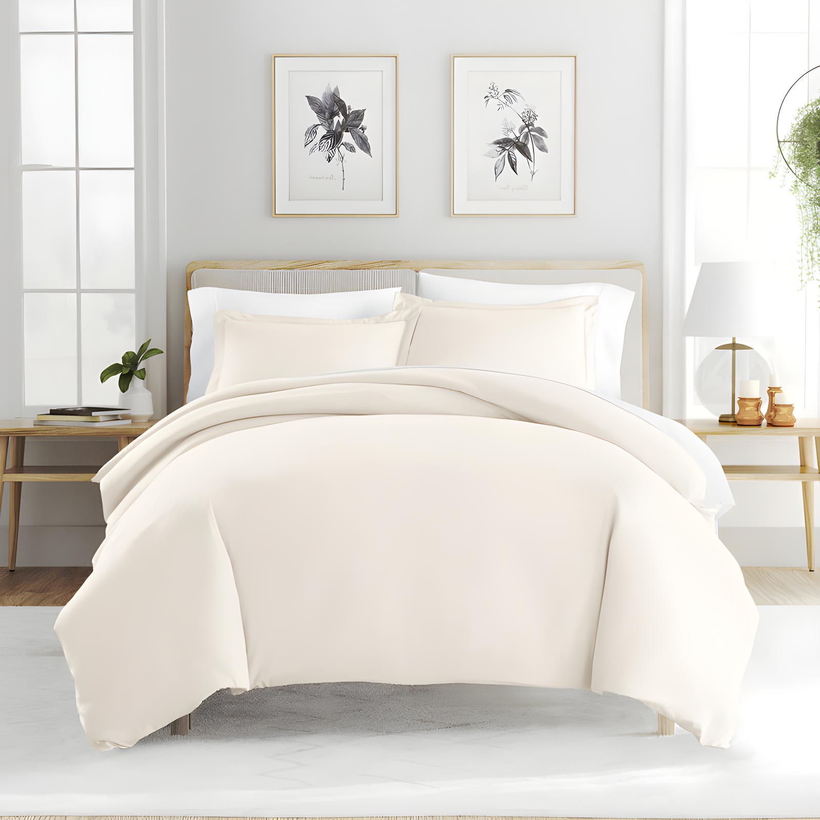 IEnjoy Home Super Soft Double Brushed Duvet Cover Set