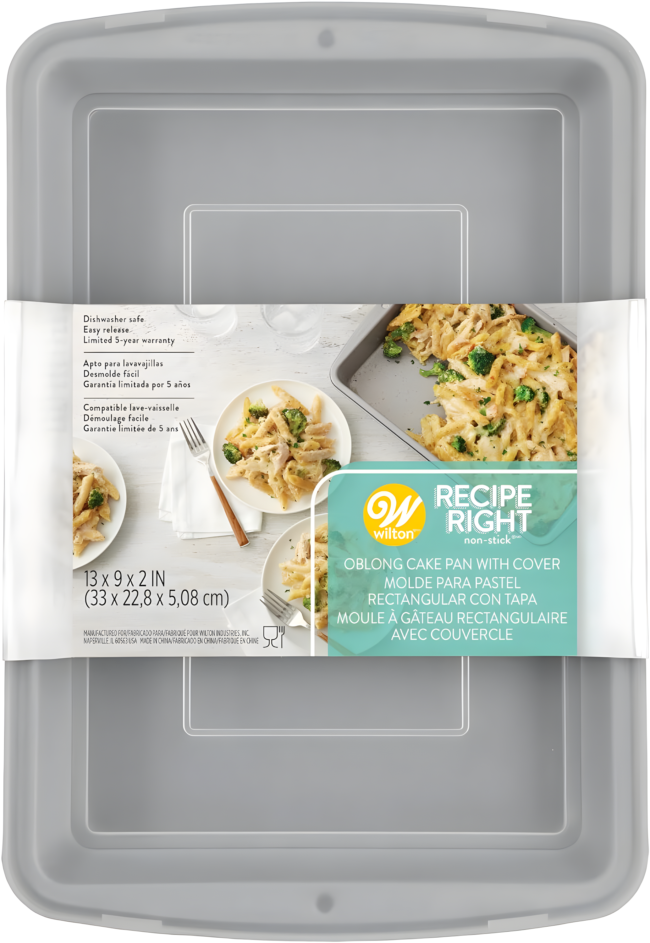 Wilton Wilton 191003187 Recipe Right Non Stick Covered Cake Pan, 13" X 9"