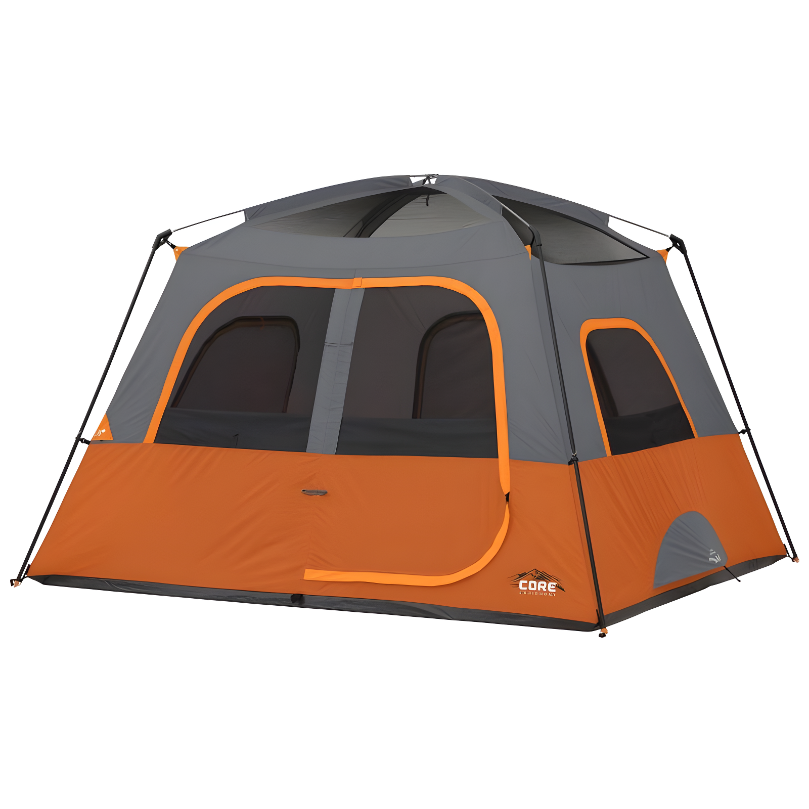 Core Equipment 6 Person Straight Wall Tent - Orange