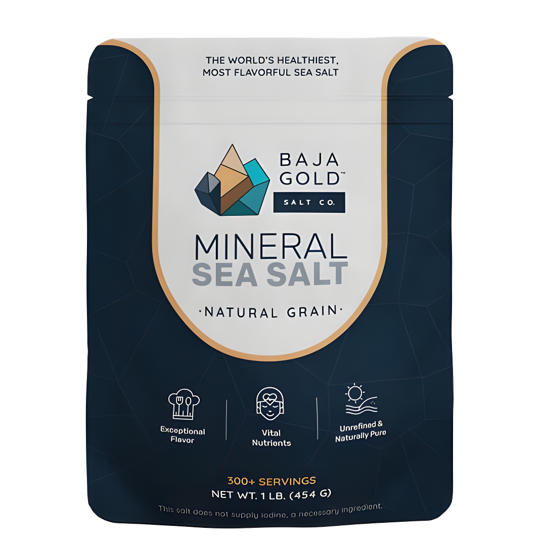 Baja Gold Salt Co. Mineral Sea Salt, Natural Grain - 1 lb