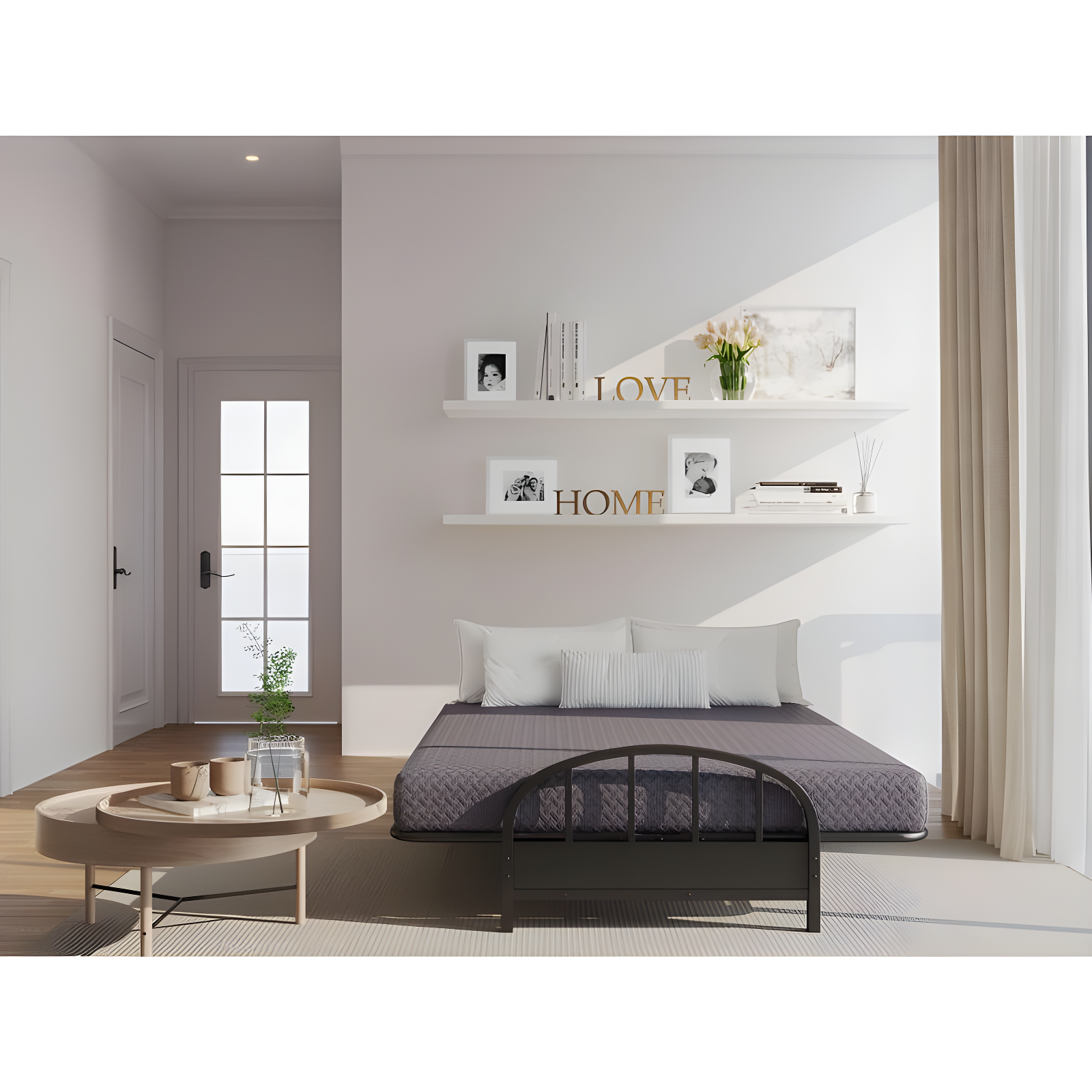Milliard Full Size Memory Foam Futon Mattress, Black