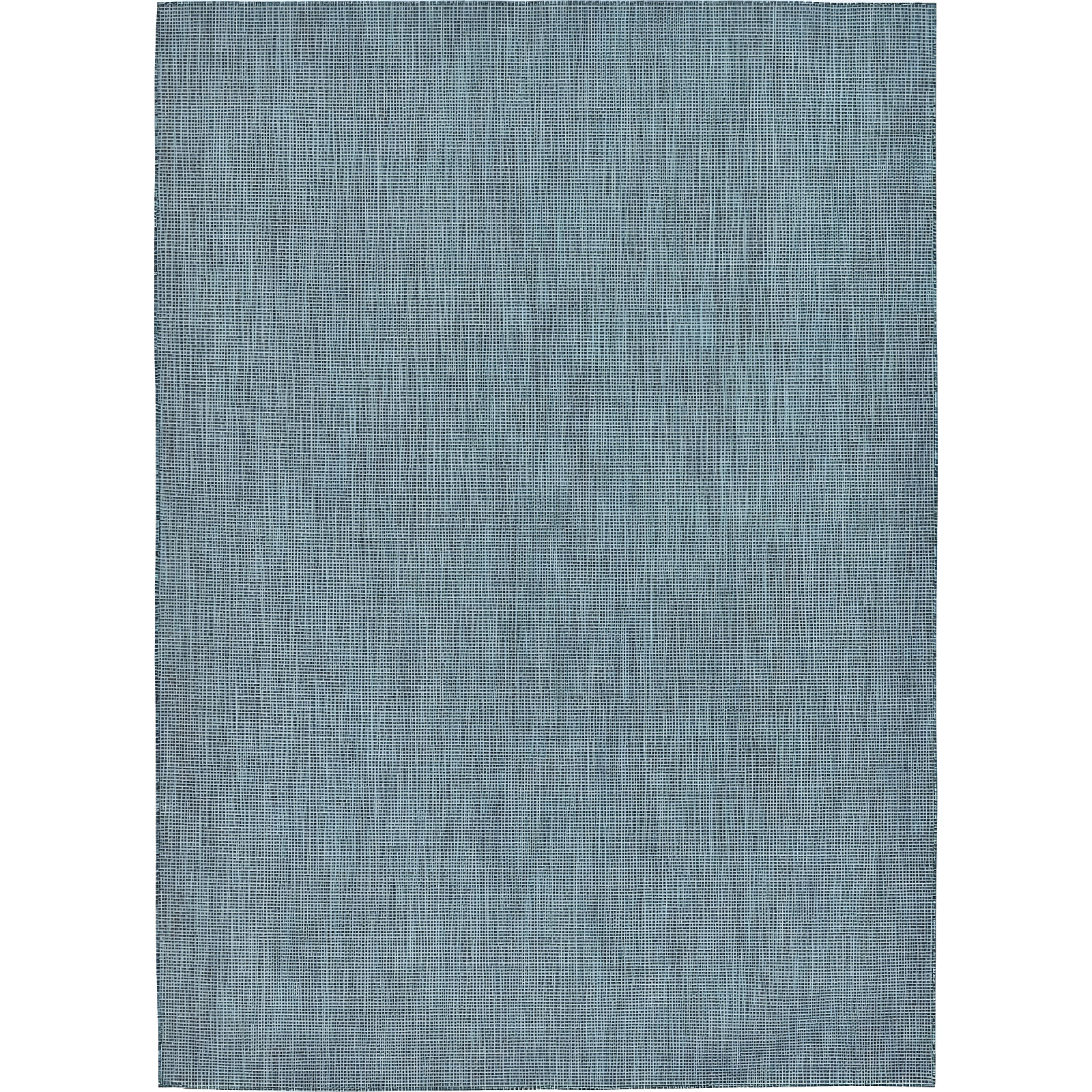 Unique Loom 8' 0 x 11' 4 Rectangle Indoor/Outdoor Solid Teal Area Rug