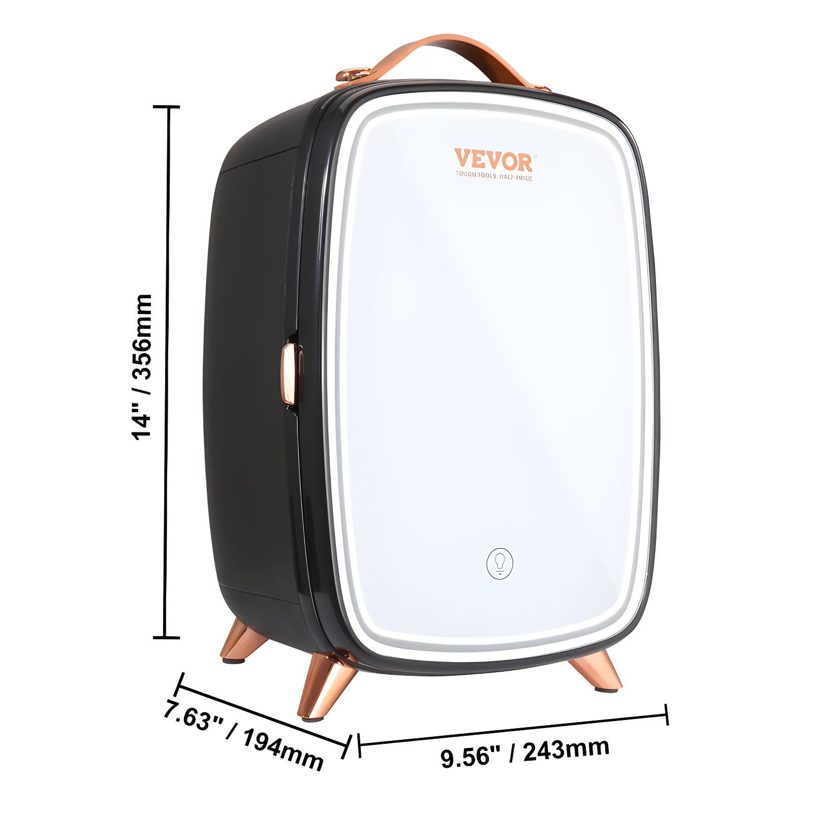 VEVOR 0.21 Cubic Feet Portable Countertop Mini Fridge