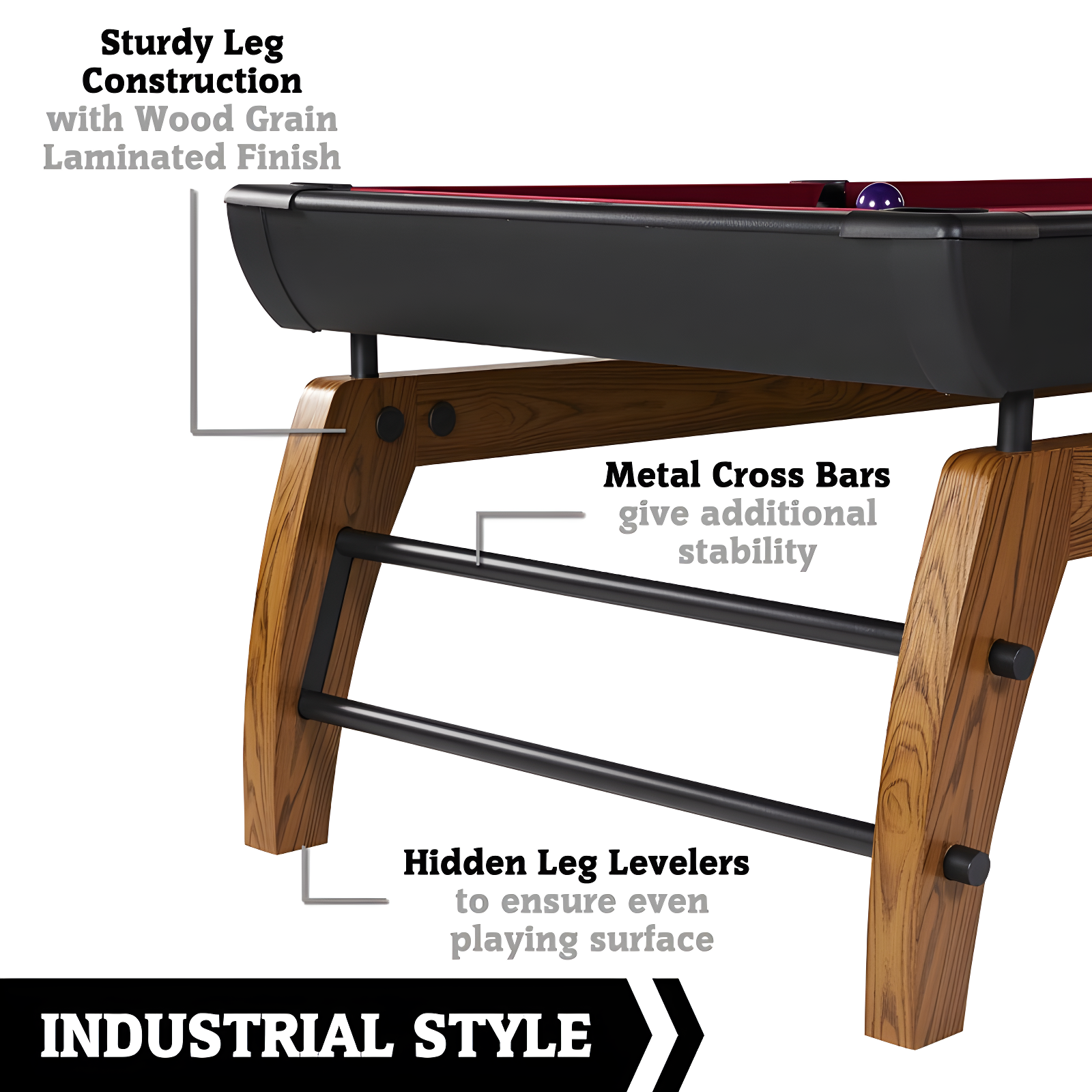 Hall of Games Hall of Games Edgewood 7' Pool Table with Playing Accessories