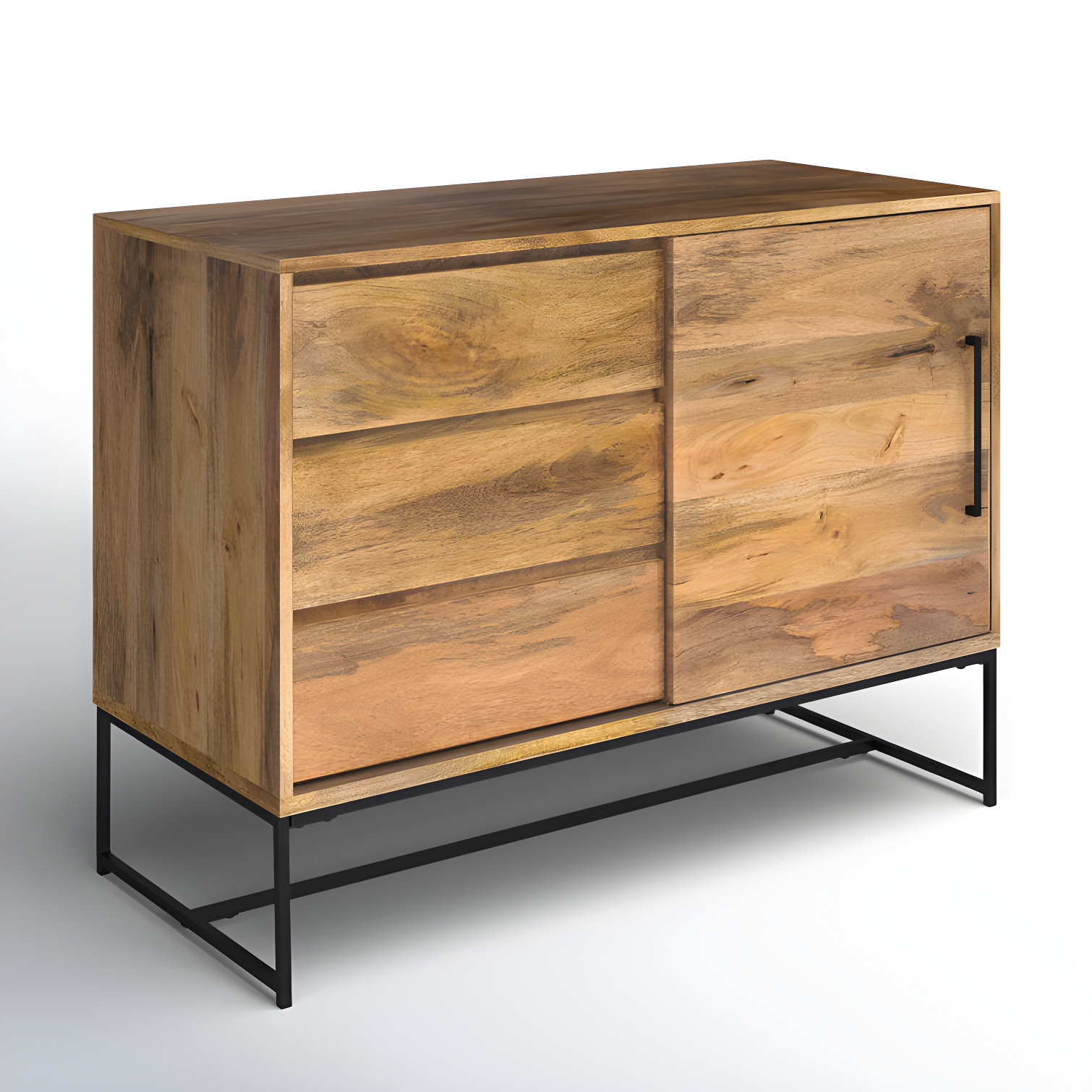 Ascent 40" Wide 3 Drawer Solid Mango Wood Server