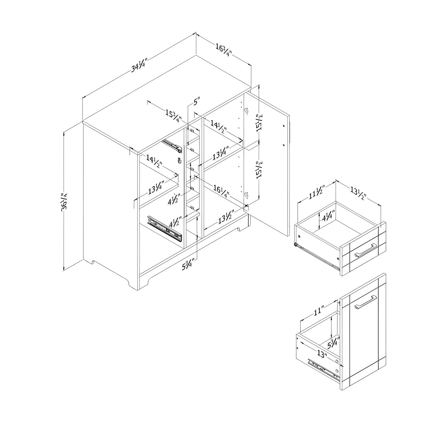 Vietti 35.63'' Bar Cabinet