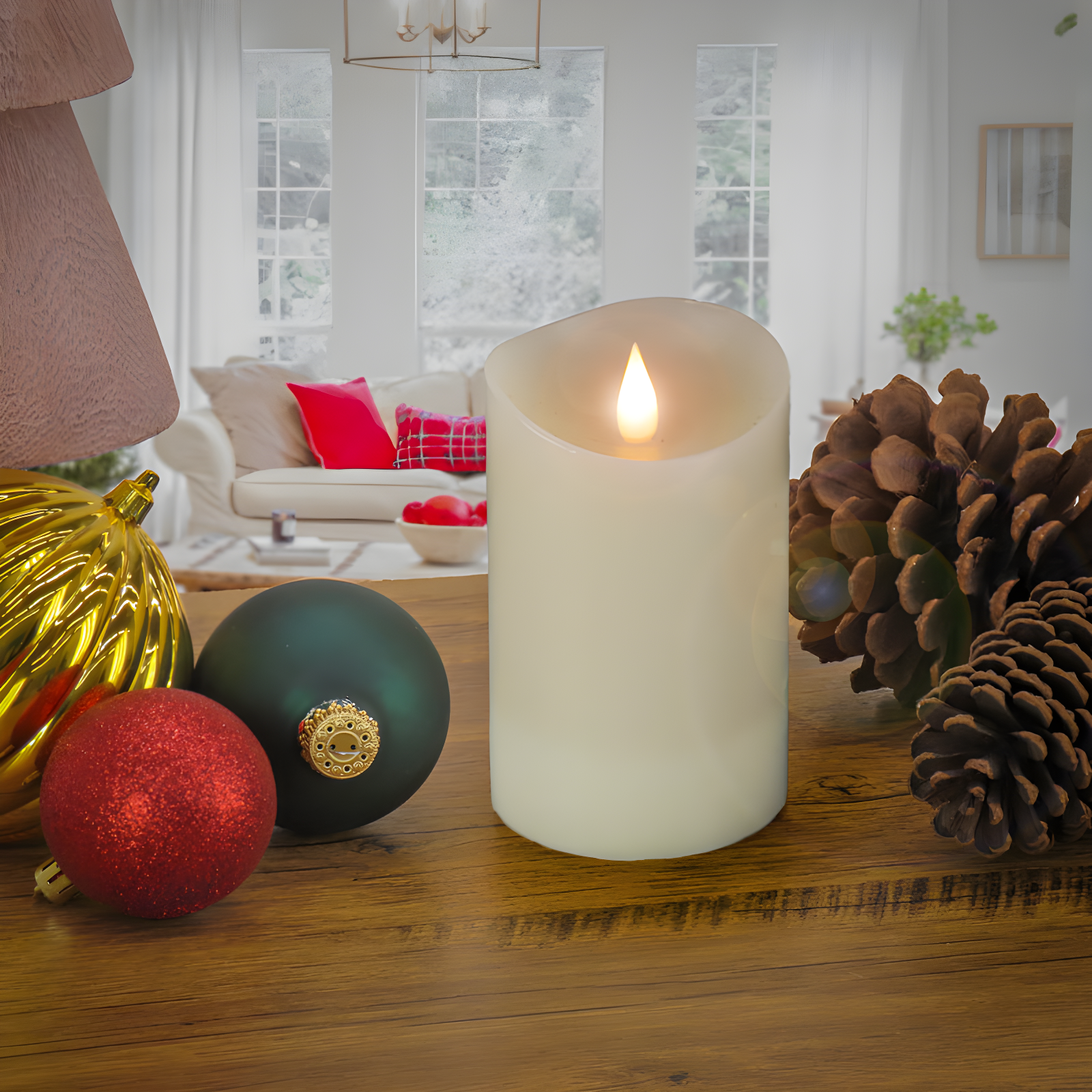 HGTV Home Collection Georgetown Pillar Flameless Candle & Reviews | Wayfair