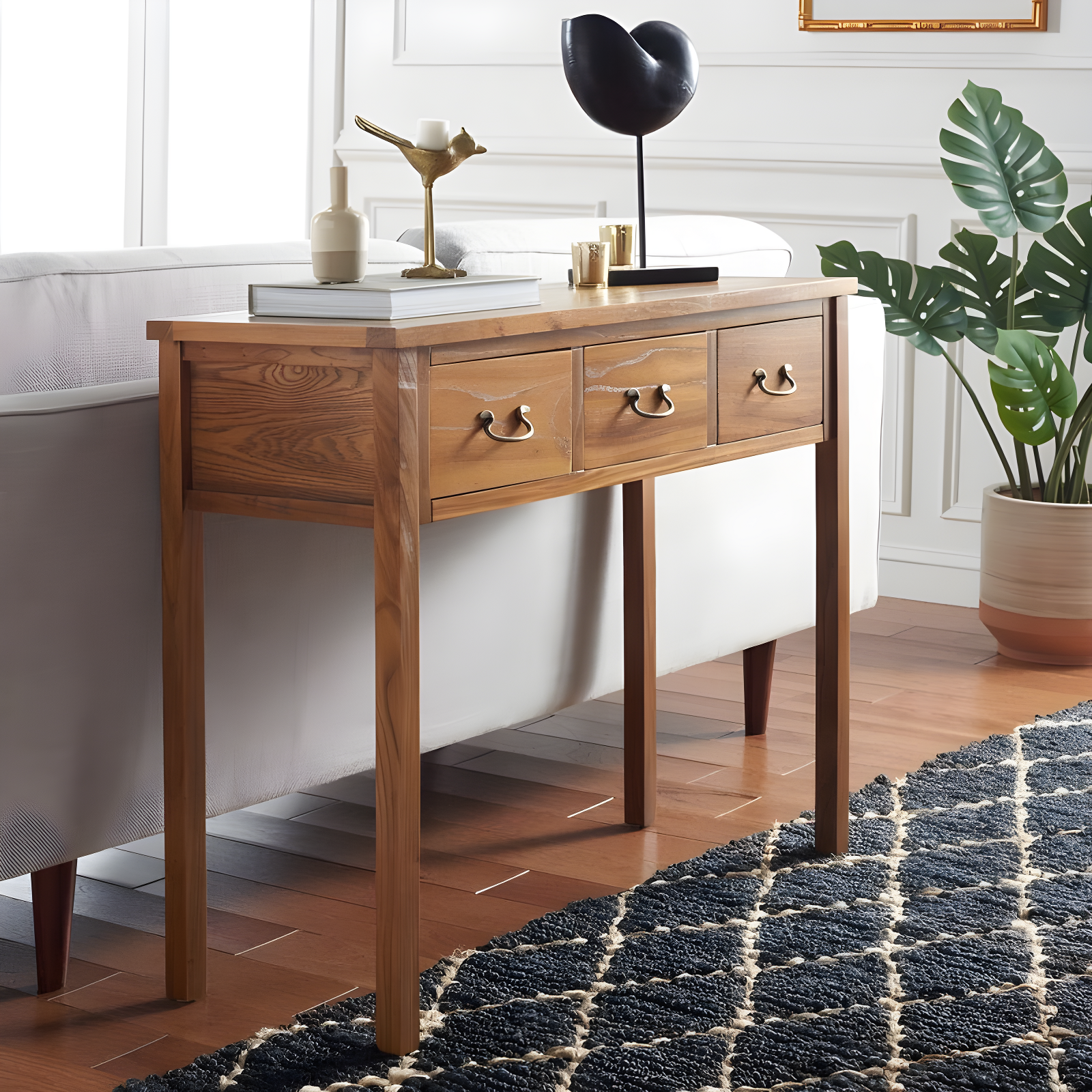 Cindy Console - AMH6568G - Brown - Safavieh Couture