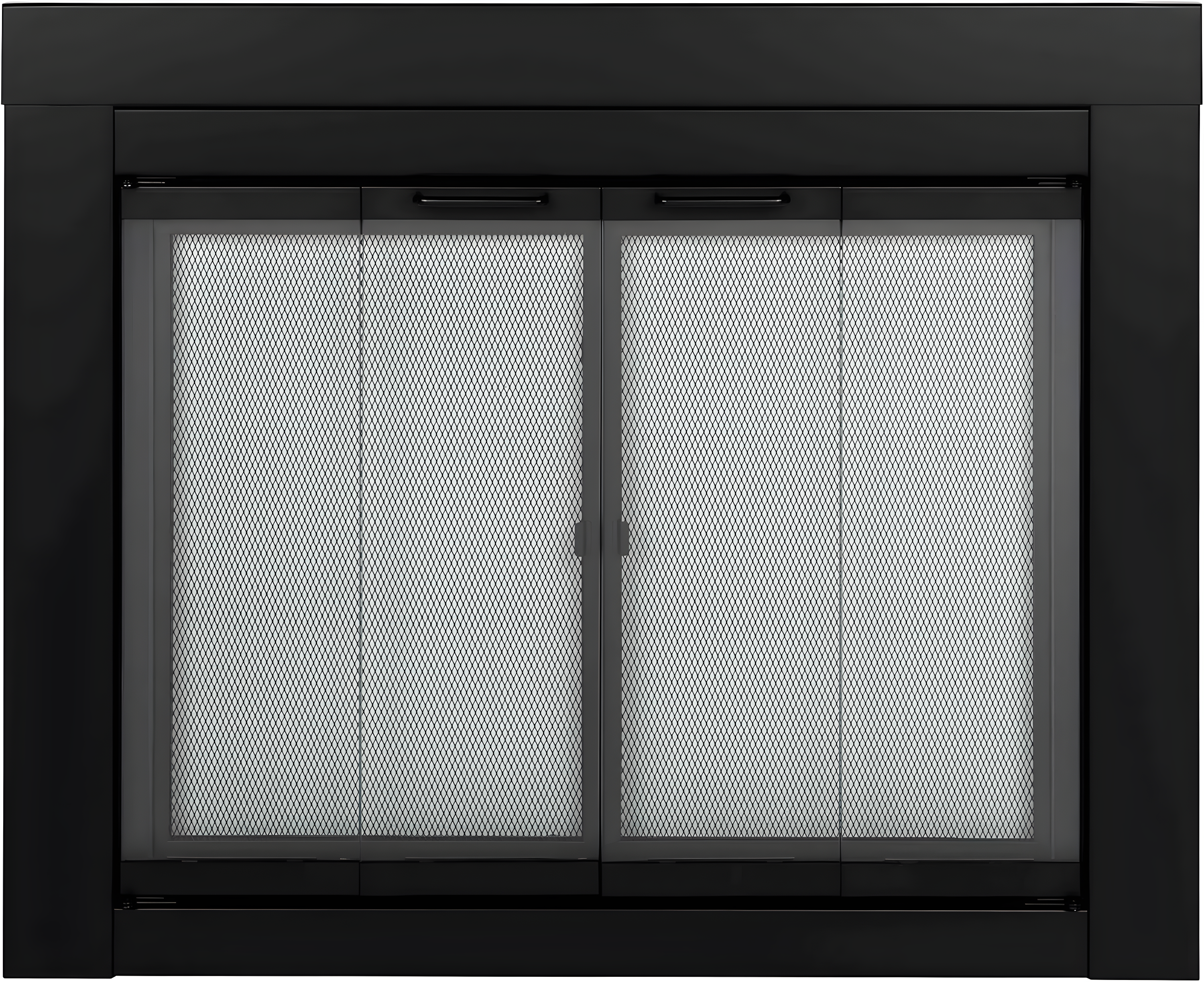 Pleasant Hearth Ascot Black Fireplace Glass Doors - Medium