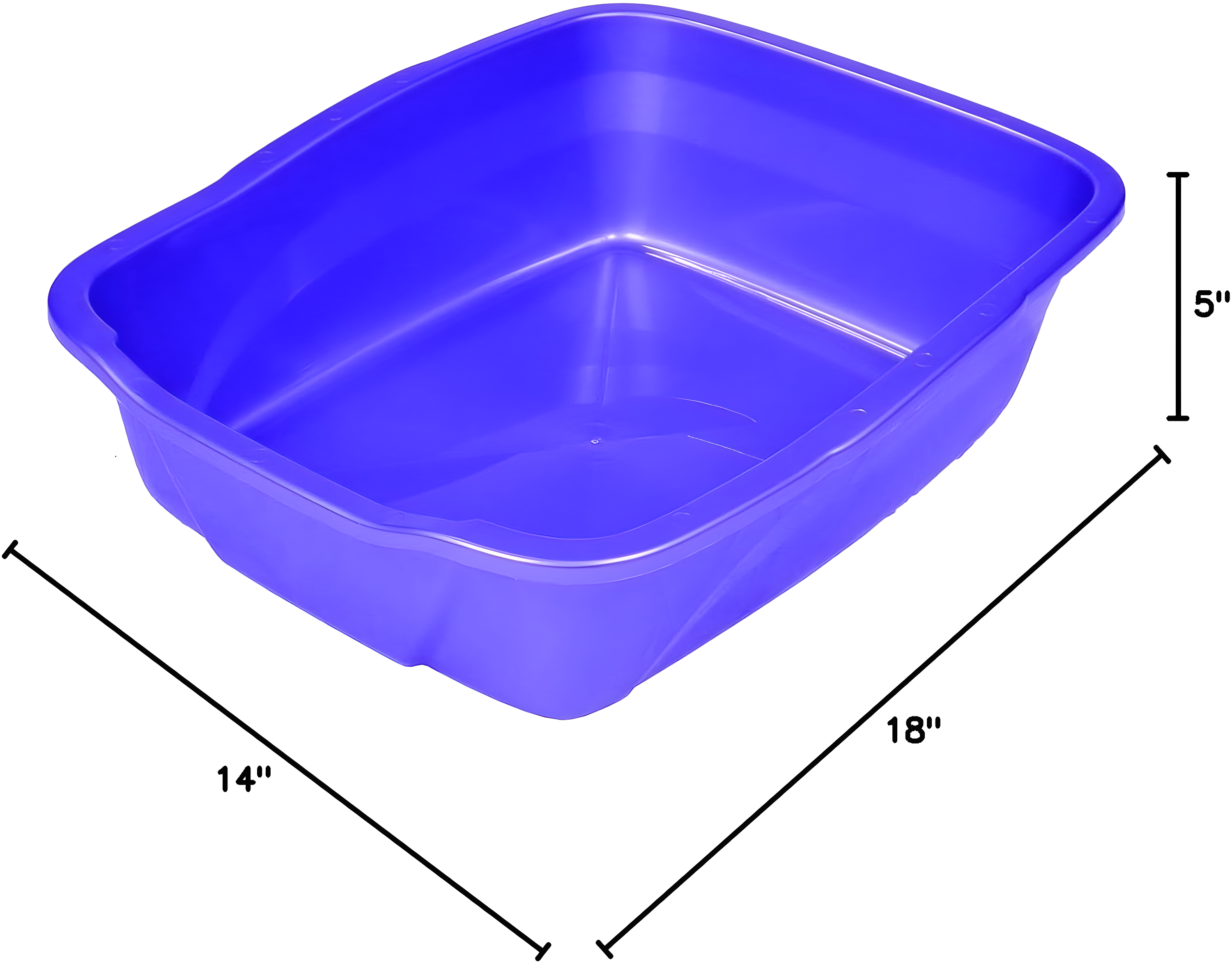 Van Ness Plastics Cat Litter Pan Blue Large