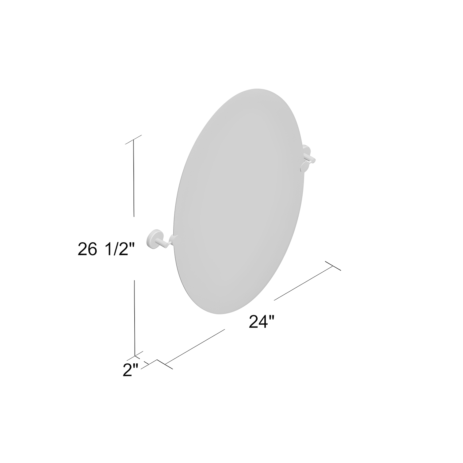 Latitude II Frameless Oval Wall Mirror | Bathroom Vanity Mirror