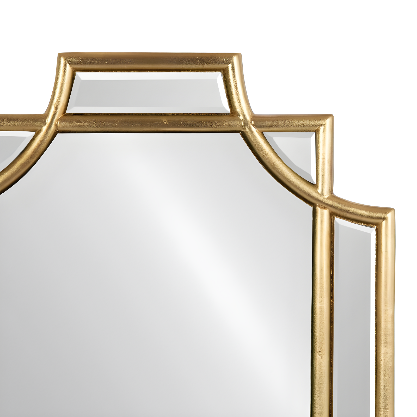 Kate & Laurel All Things Decor 11"x21" Minuette Decorative Framed Wall Mirror Gold: Luxury Glam Style, Rectangle Shape