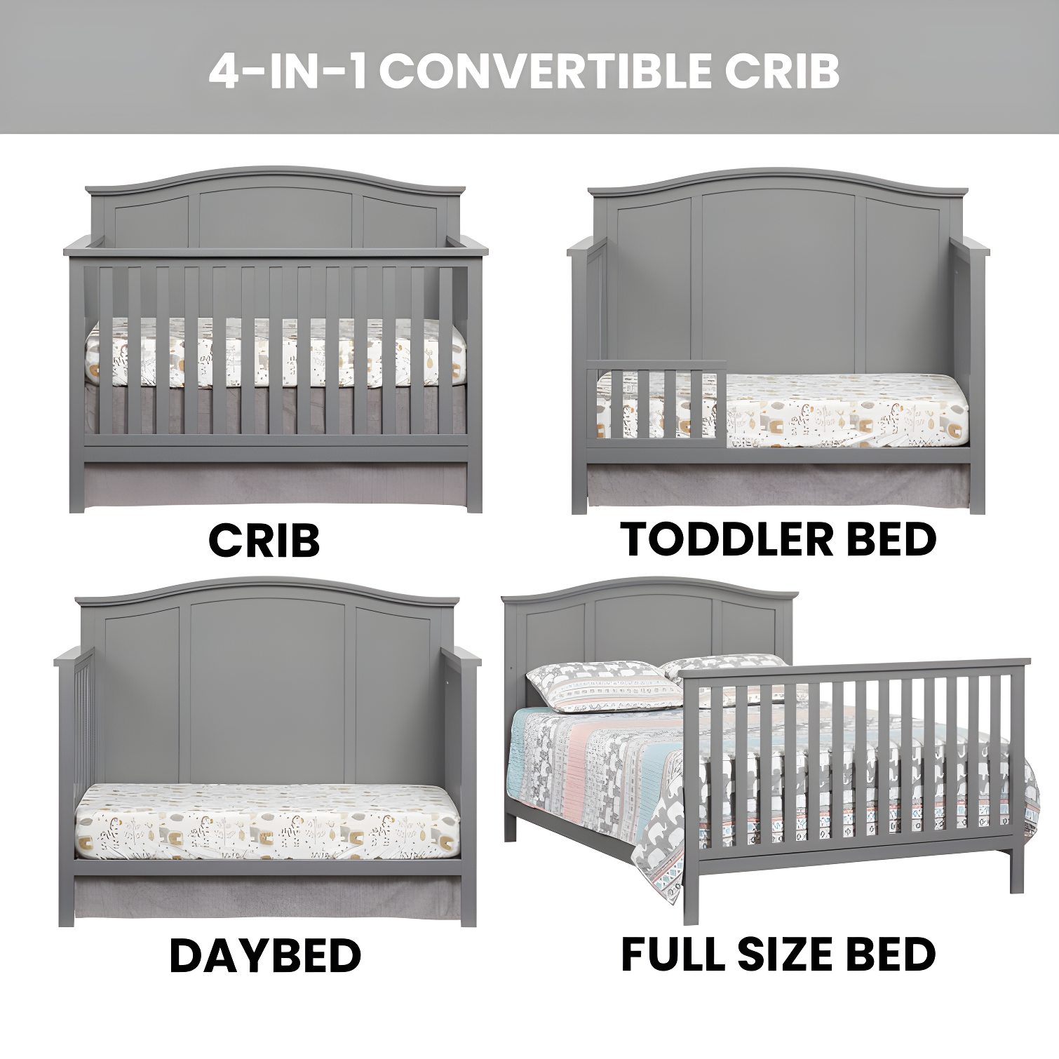 Emerson 4 In 1 Convertible Crib
