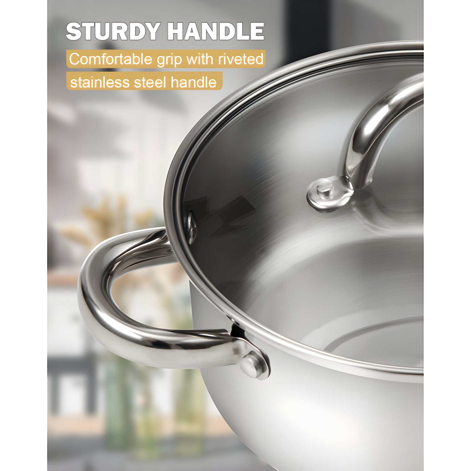 Cook N Home Cook N Home Kitchen Cookware Sets, 12-Piece Basic Stainless Steel Pots and Pans, Silver