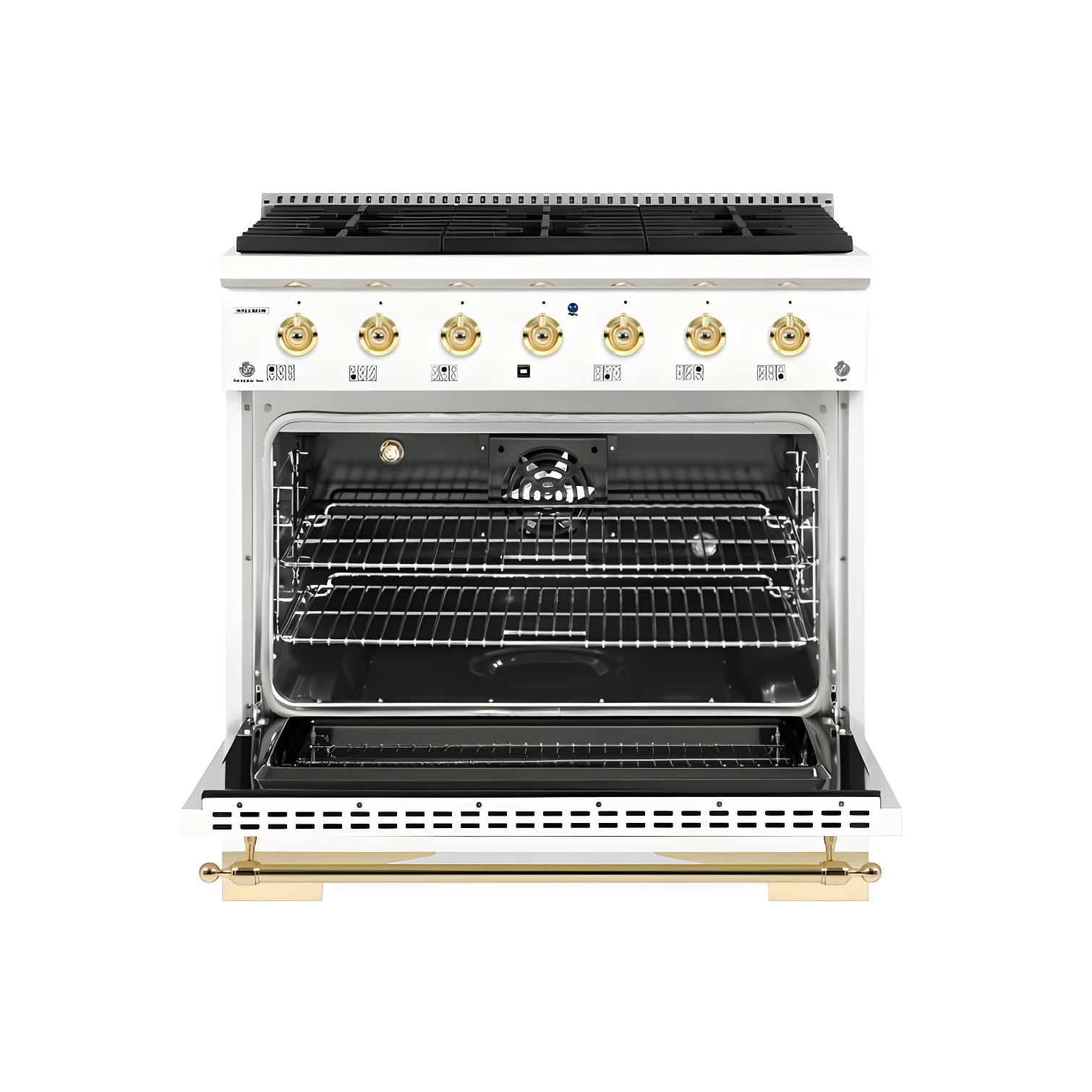 Hallman Industries Hallman Industries 36" Smart Dual Fuel Freestanding Range with 6 Burners