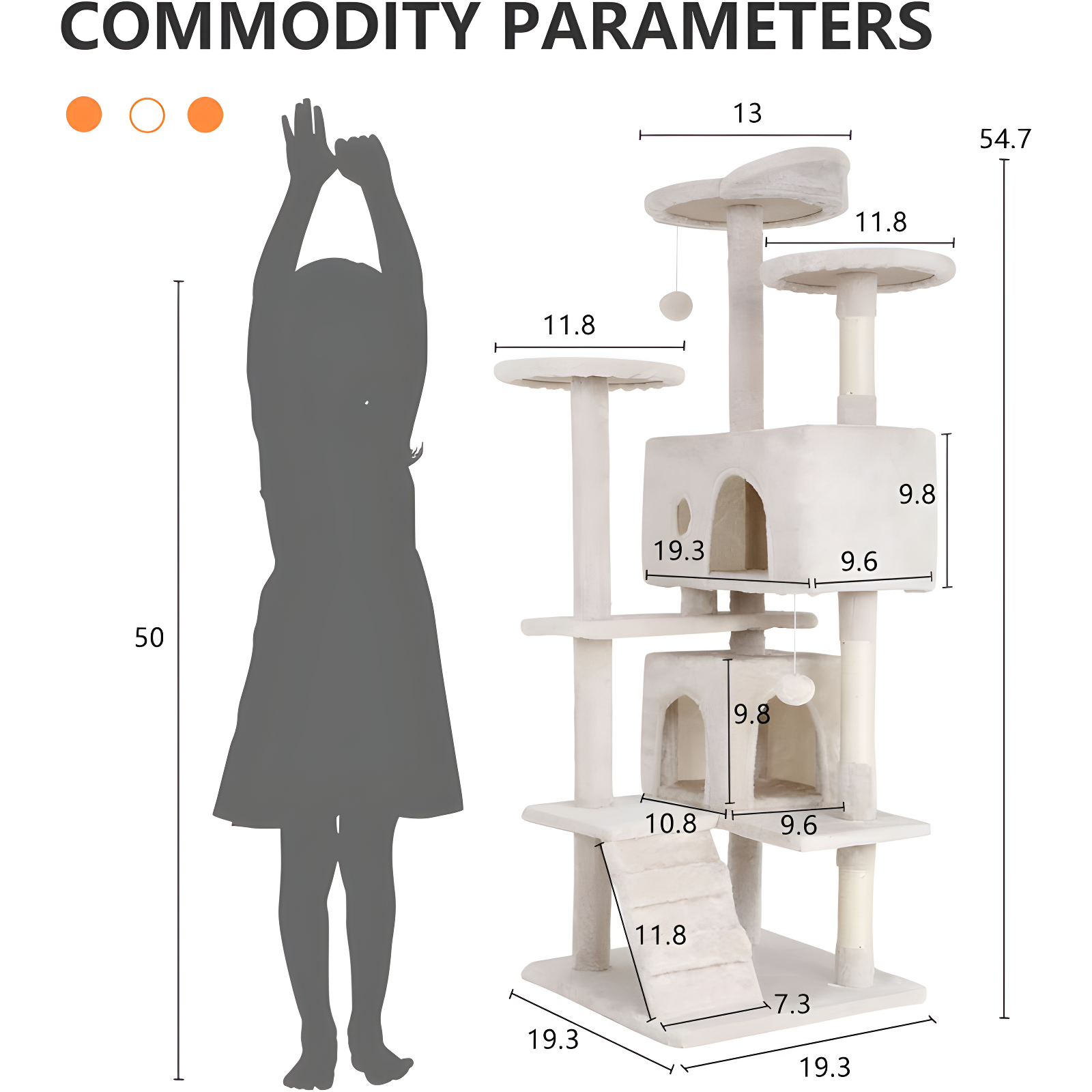 Multi-Level Cat Tree Tower Furniture Activity Center With Scratching Posts, Toys And Condo For Indoor Kittens