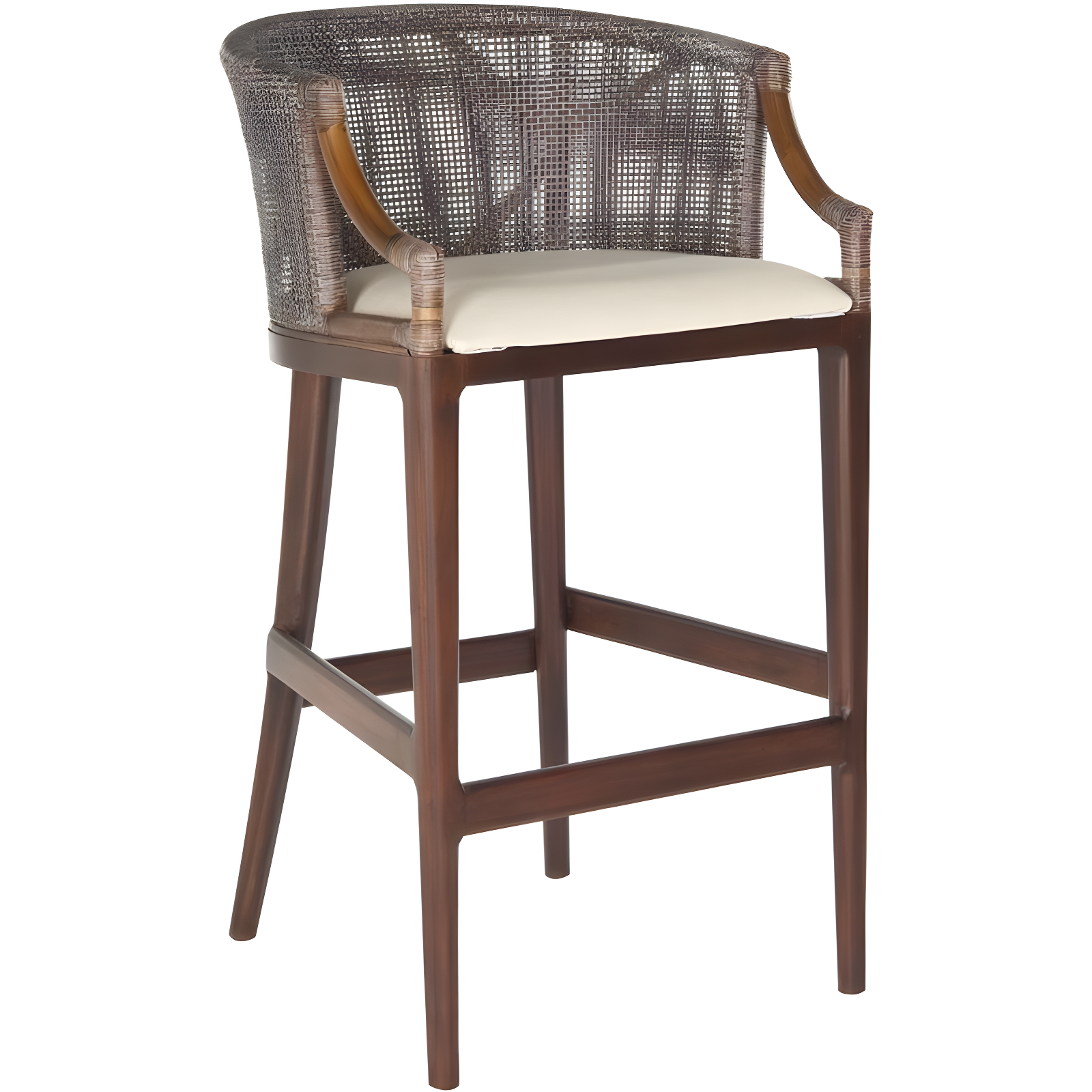 Brando Bar Stool - Brown/White - Safavieh