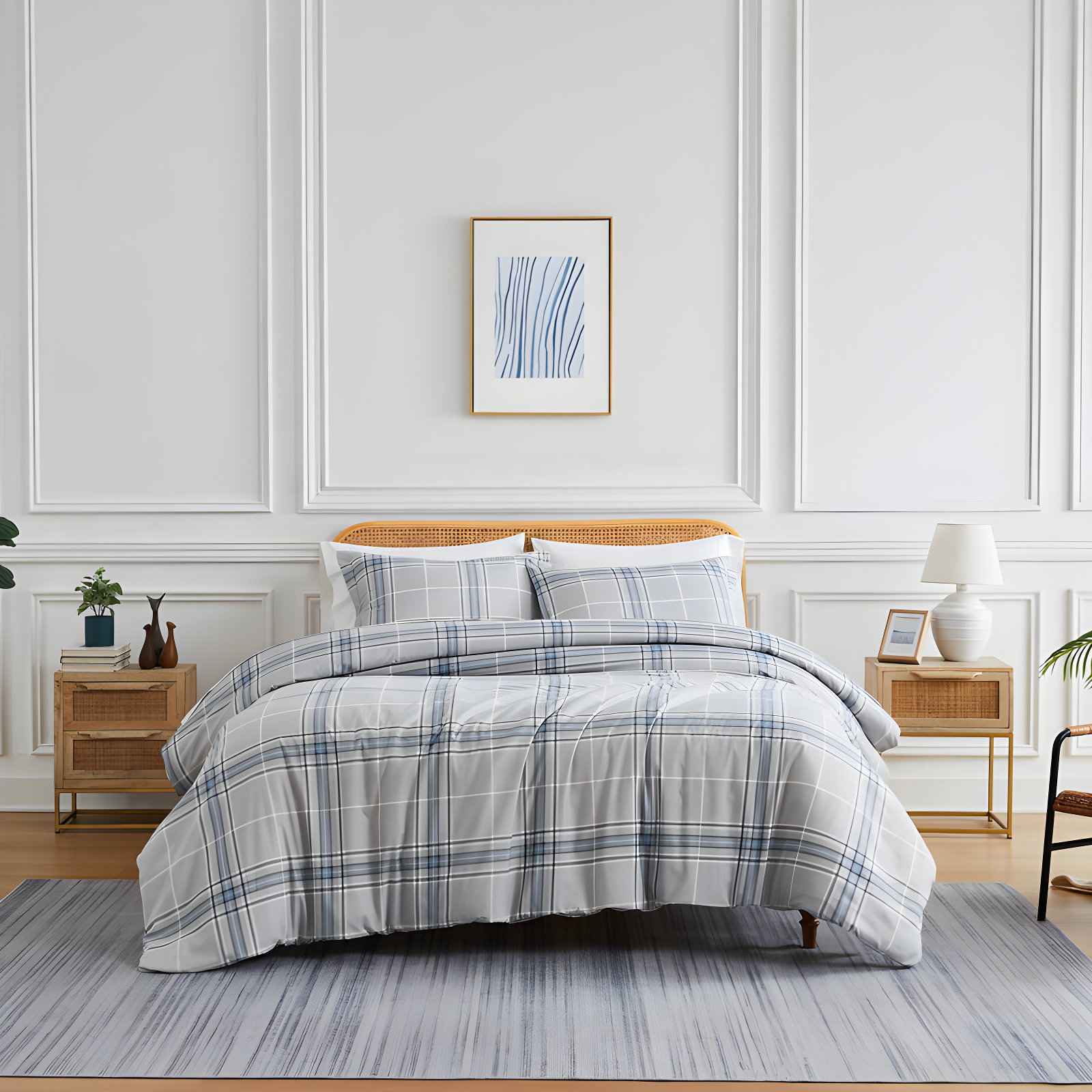 SouthShore Fine Linens Vilano Plaid Oversized Microfiber Duvet Cover Set by Southshore Fine linens