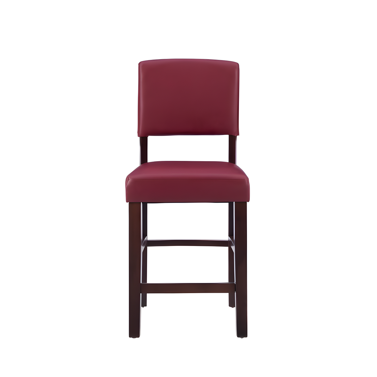 24" Monaco Padded Back Faux Leather Counter Height Barstool , Espresso Finish - Linon