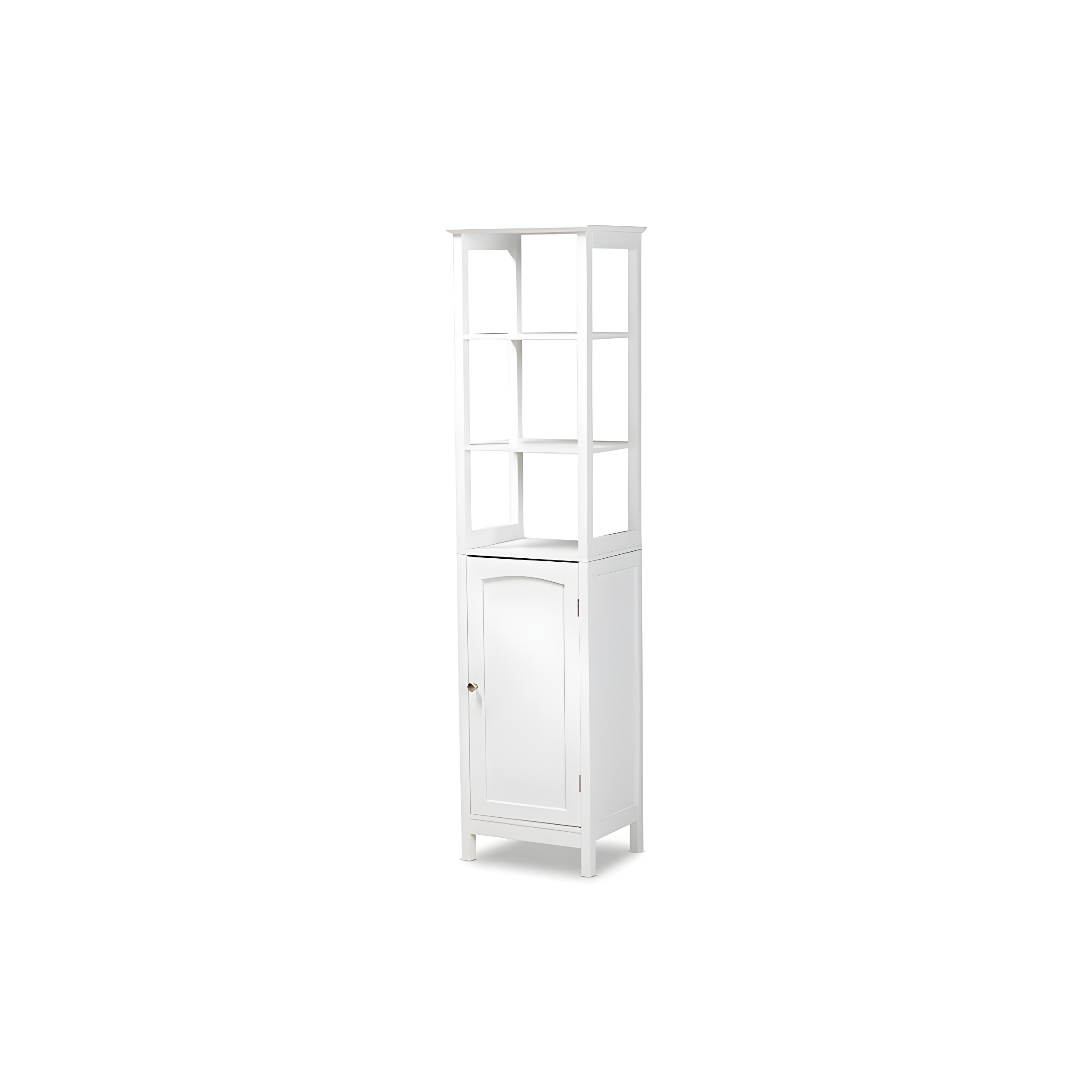 Baxton Studio Beltran Modern and Contemporary White Finished Wood Bathroom Storage Cabinet