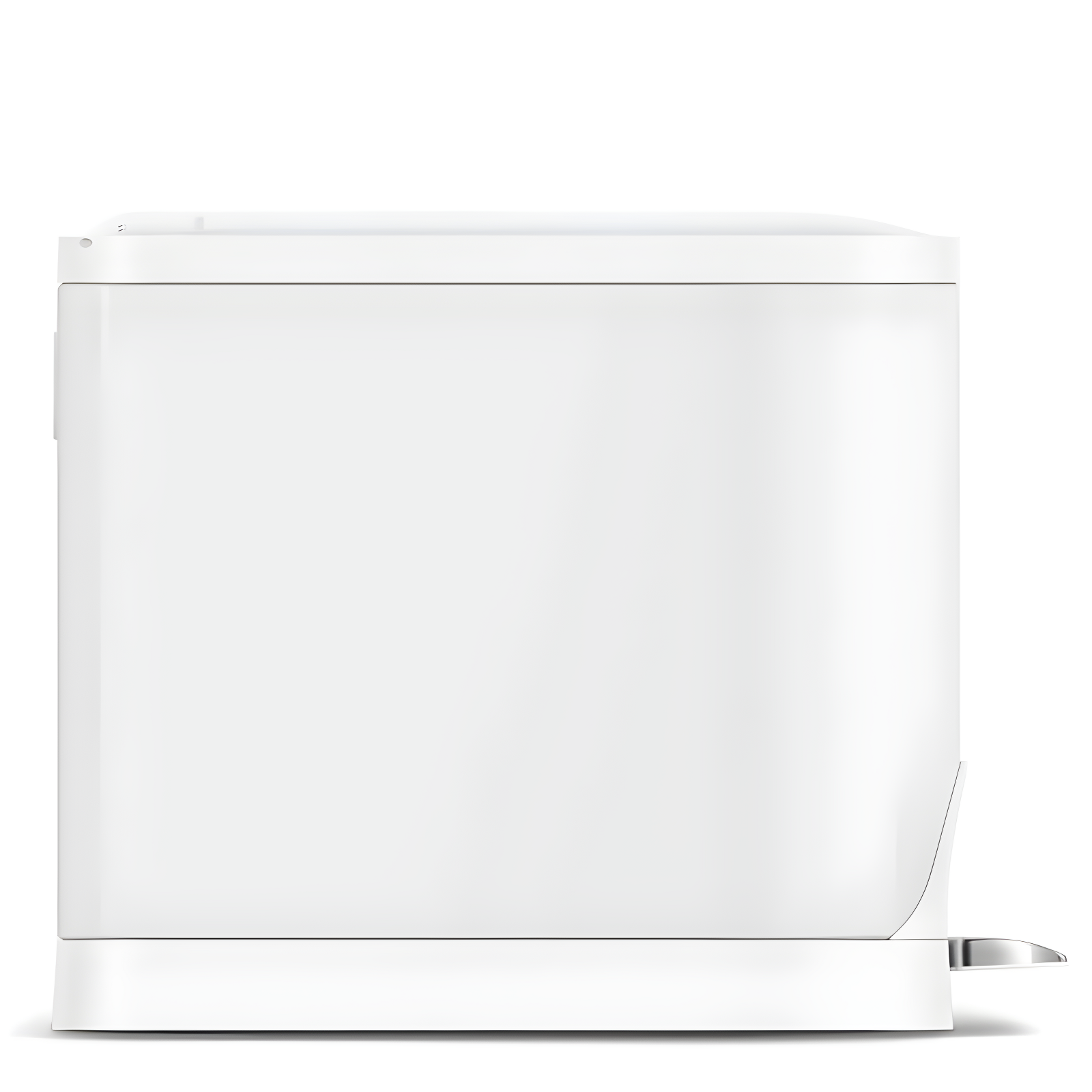 simplehuman 10L Butterfly Lid Bathroom Step Trash Can White Steel: Stainless Steel, Indoor, Spot Clean, 2 Gallon Capacity