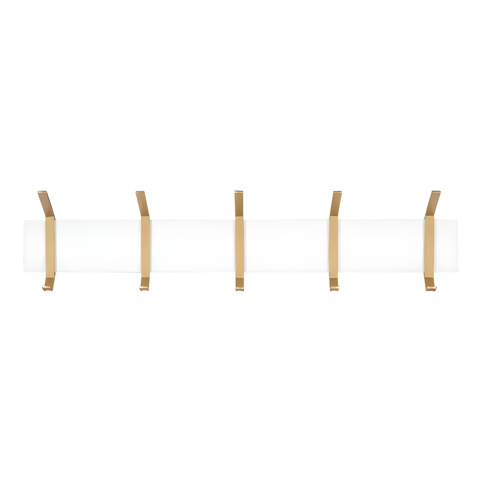 30"x6"x7.25" Rossmore Wood and Metal Hooks White - Kate & Laurel All Things Decor: Modern Wall-Mounted Storage