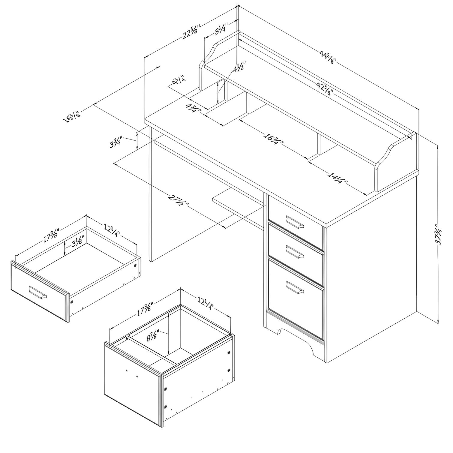 Versa Desk with Hutch