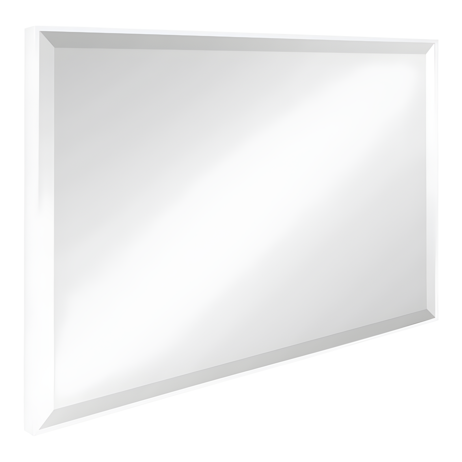 24.7" x 36.7" Rhodes Rectangle Wall Mirror White - Kate & Laurel All Things Decor: Modern, Beveled, Easy to Hang