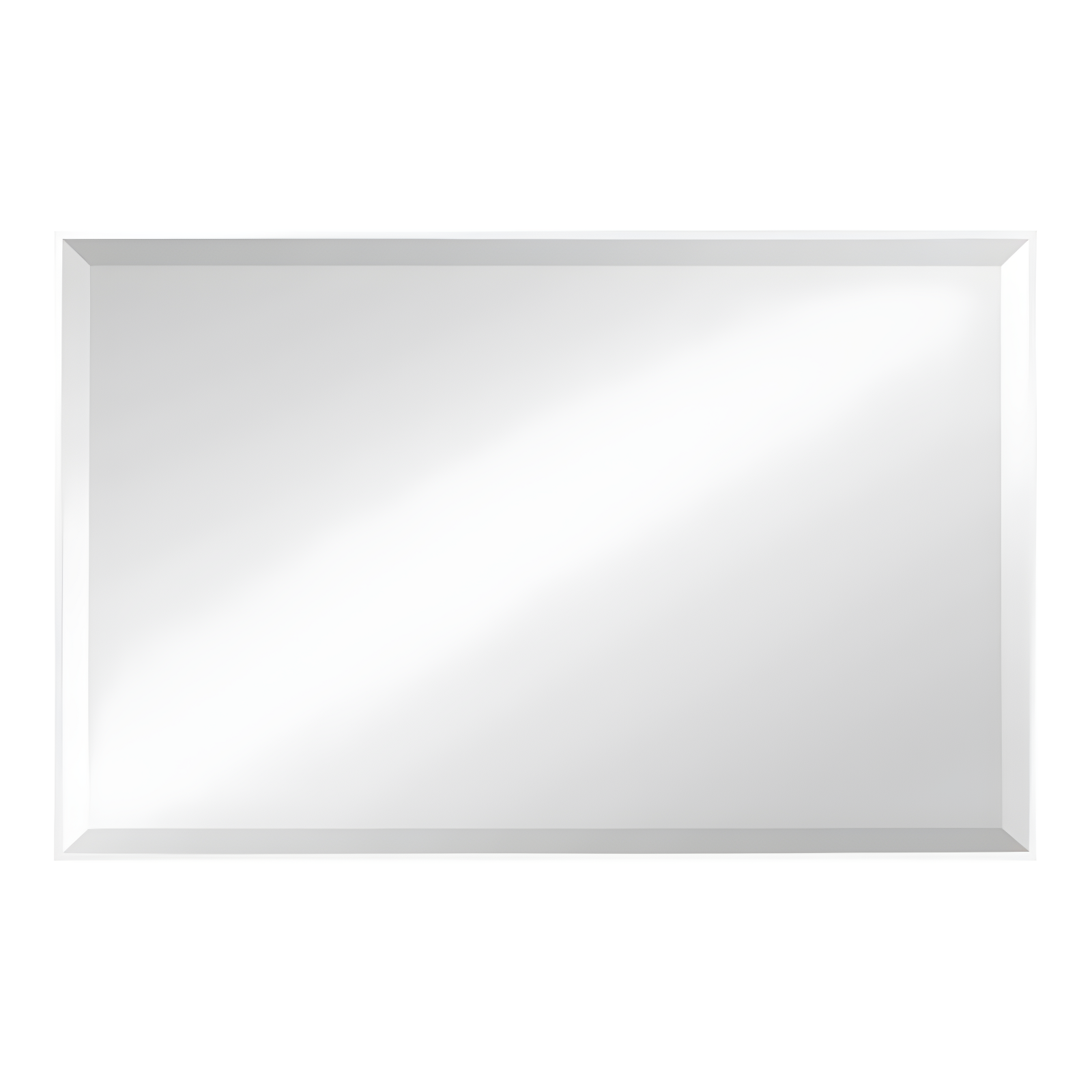 24.7" x 36.7" Rhodes Rectangle Wall Mirror White - Kate & Laurel All Things Decor: Modern, Beveled, Easy to Hang