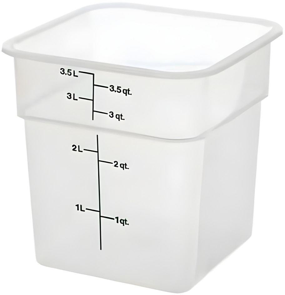 Cambro Translucent 4QT Square Food Container 4SFSPP190