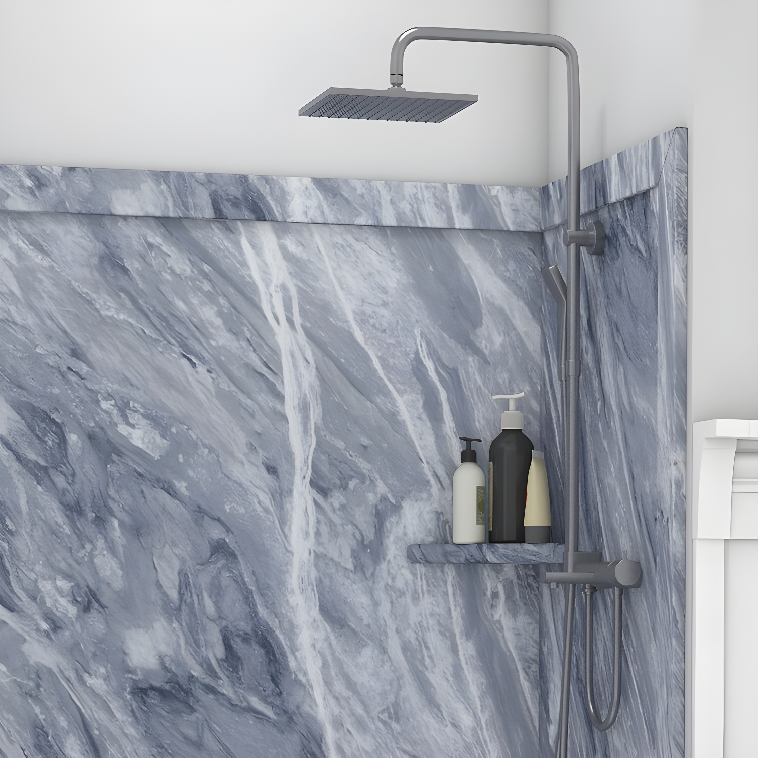 FlexStone Elegance 3-Panel 48"W x 36"D x 80"H Alcove Shower Surround