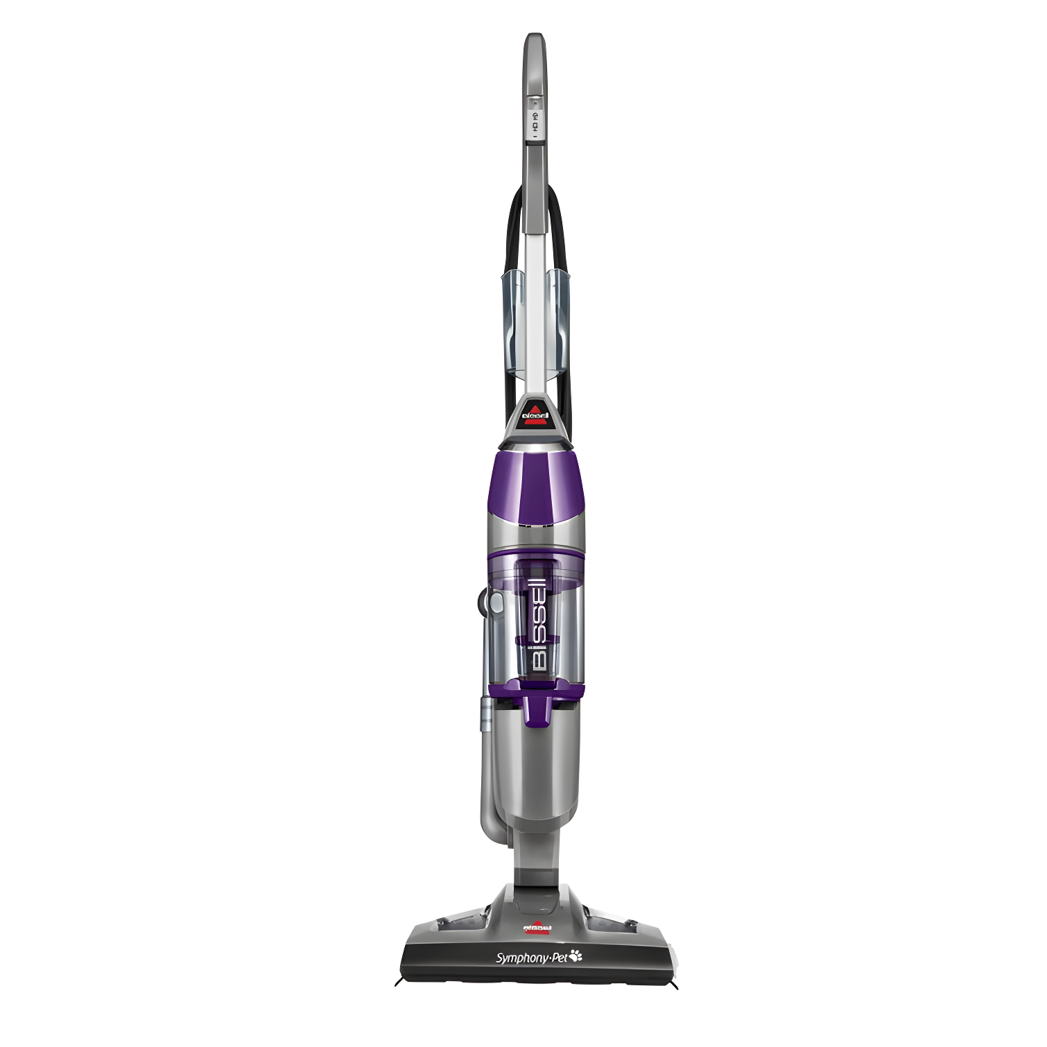 BISSELL Symphony Pet Steam Mop and Steam Vacuum Cleaner for Hardwood and Tile Floors, with Microfiber Mop Pads, 1543A,Purple