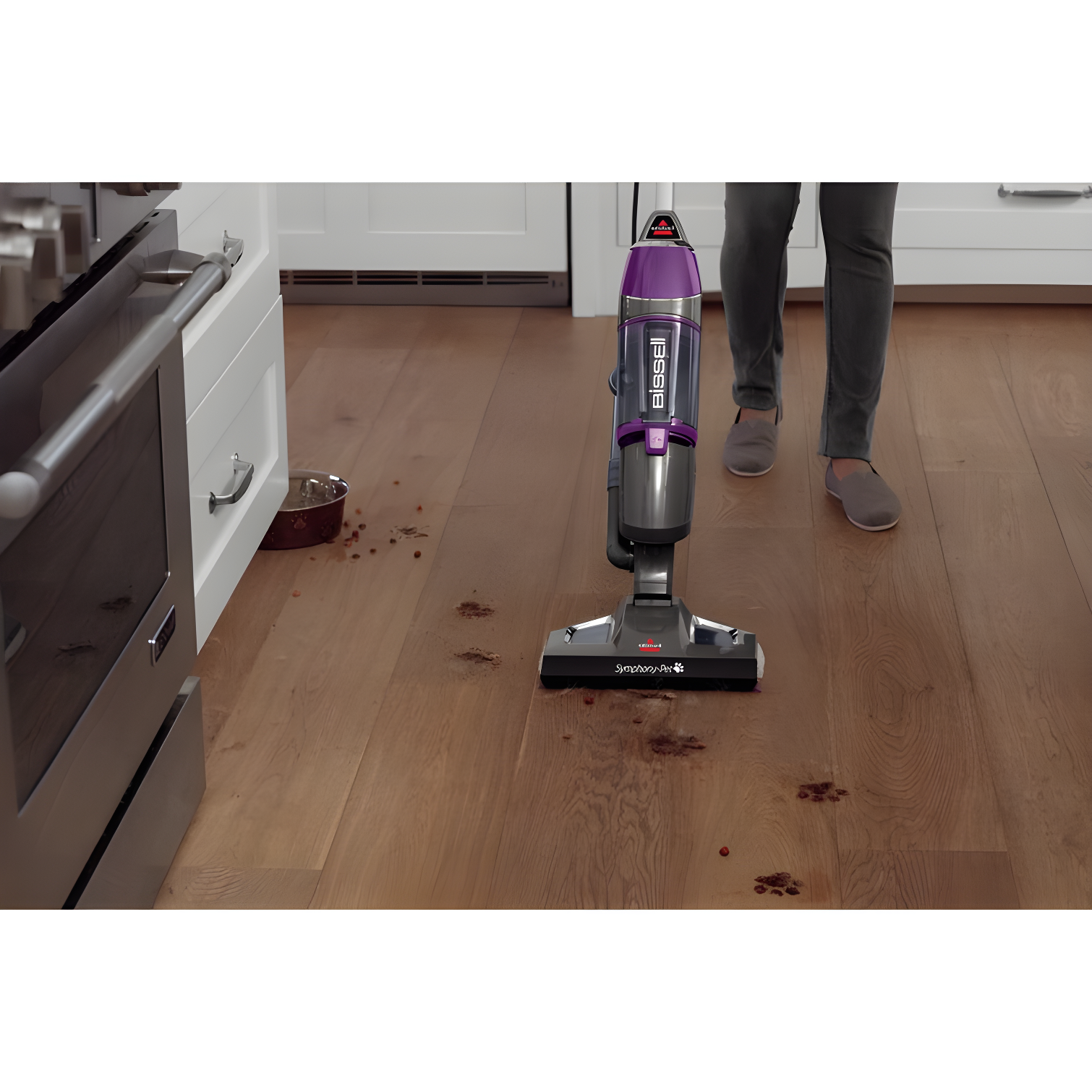 BISSELL Symphony Pet Steam Mop and Steam Vacuum Cleaner for Hardwood and Tile Floors, with Microfiber Mop Pads, 1543A,Purple