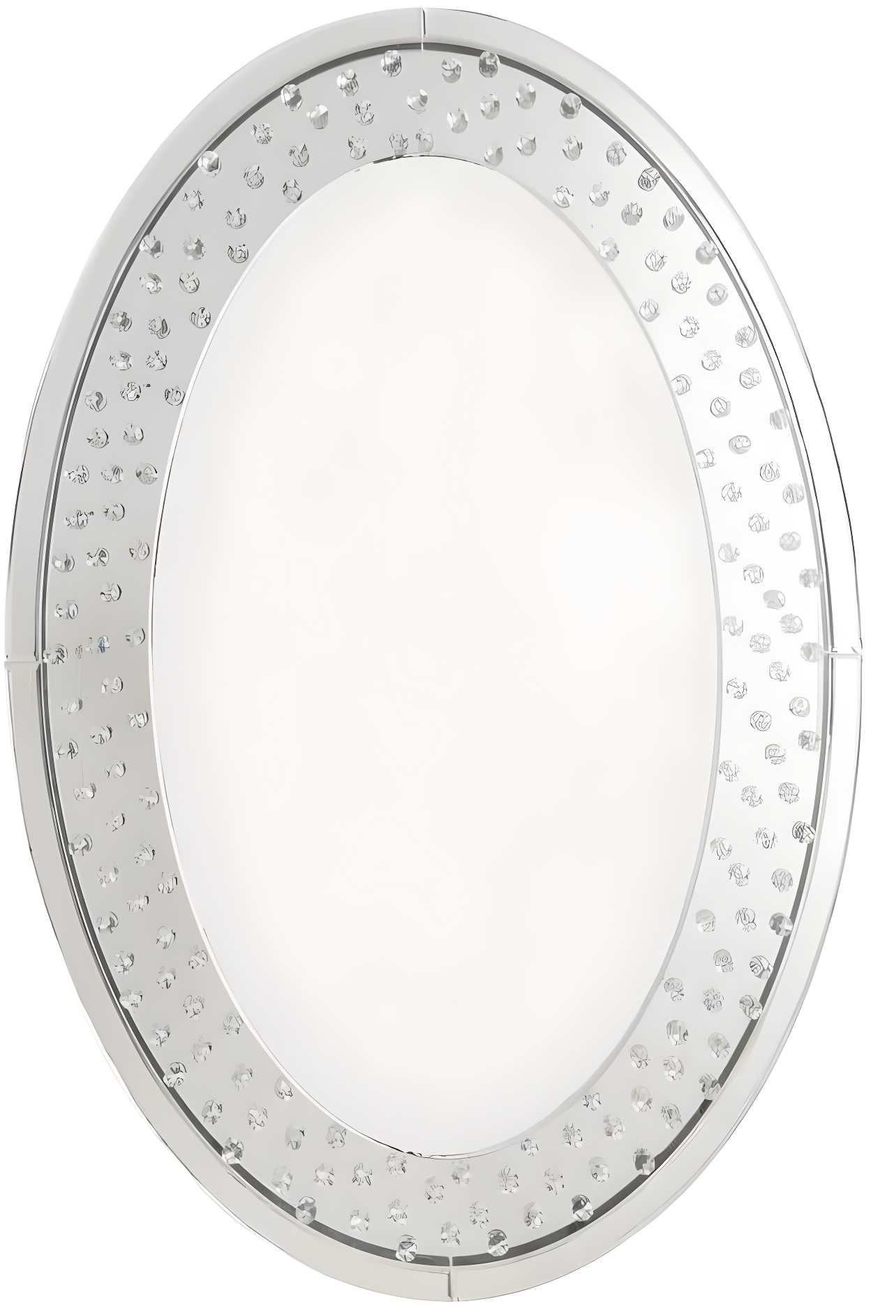 ACME  Nysa Accent Wall Mirror - Mirrored & Faux Crystals