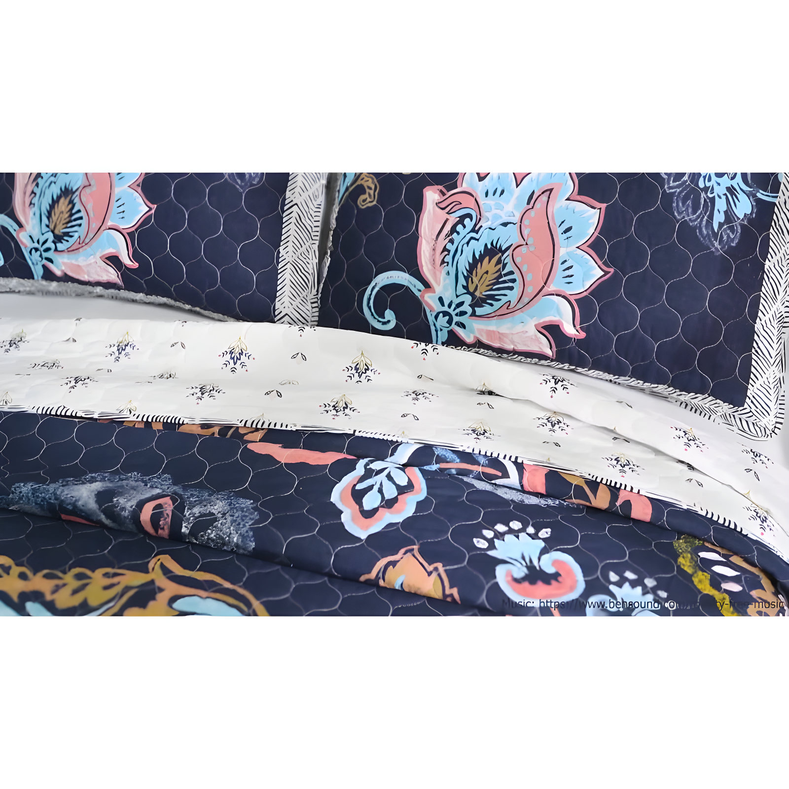 Lush Decor Aster Reversible Traditional 3 Piece Quilt Set