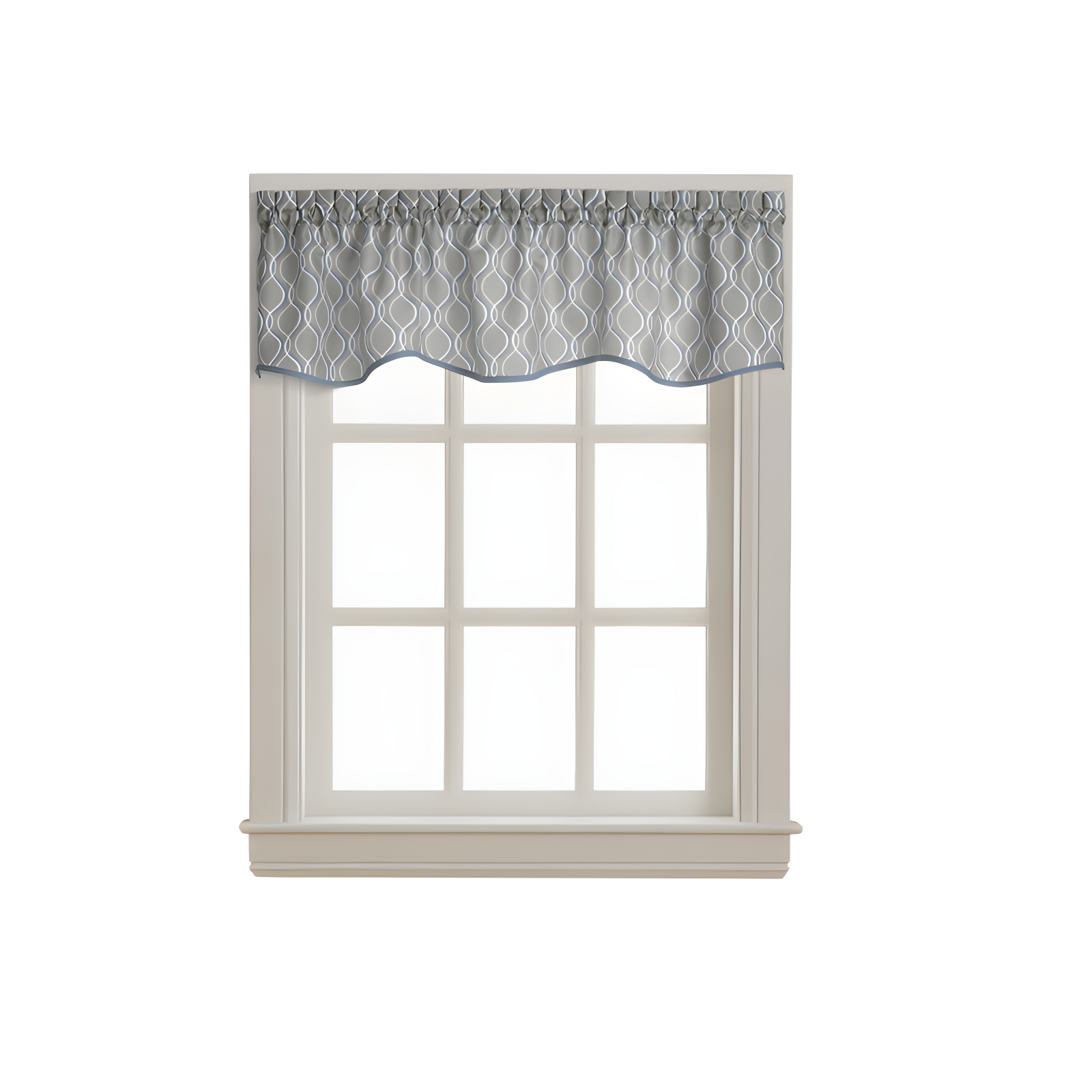 Curtainworks Bettie Geometric Tailored 58" Window Valance