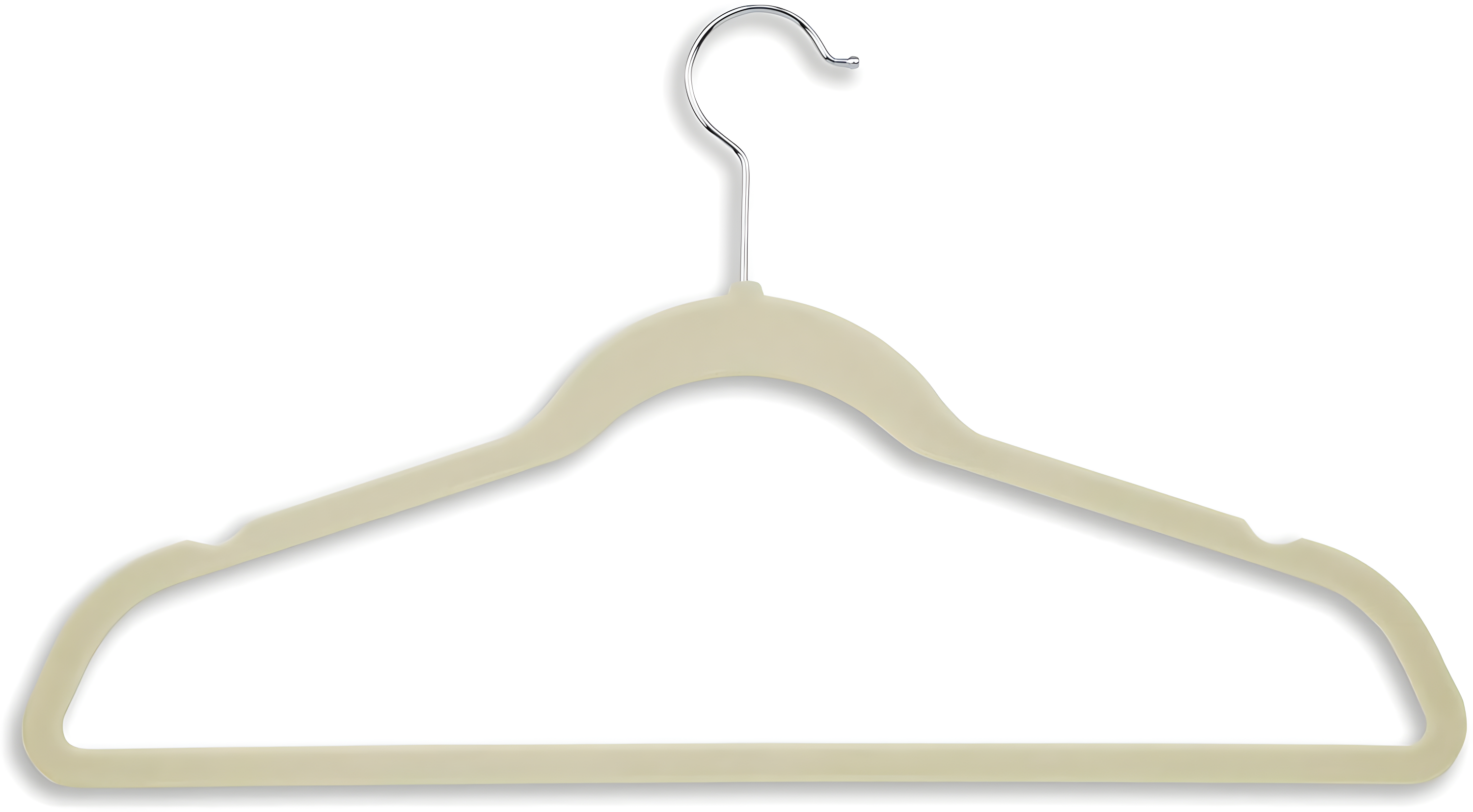 Honey-Can-Do Velvet Slim Non-Slip Adult Suit Hanger, Off-White (Pack of 50)