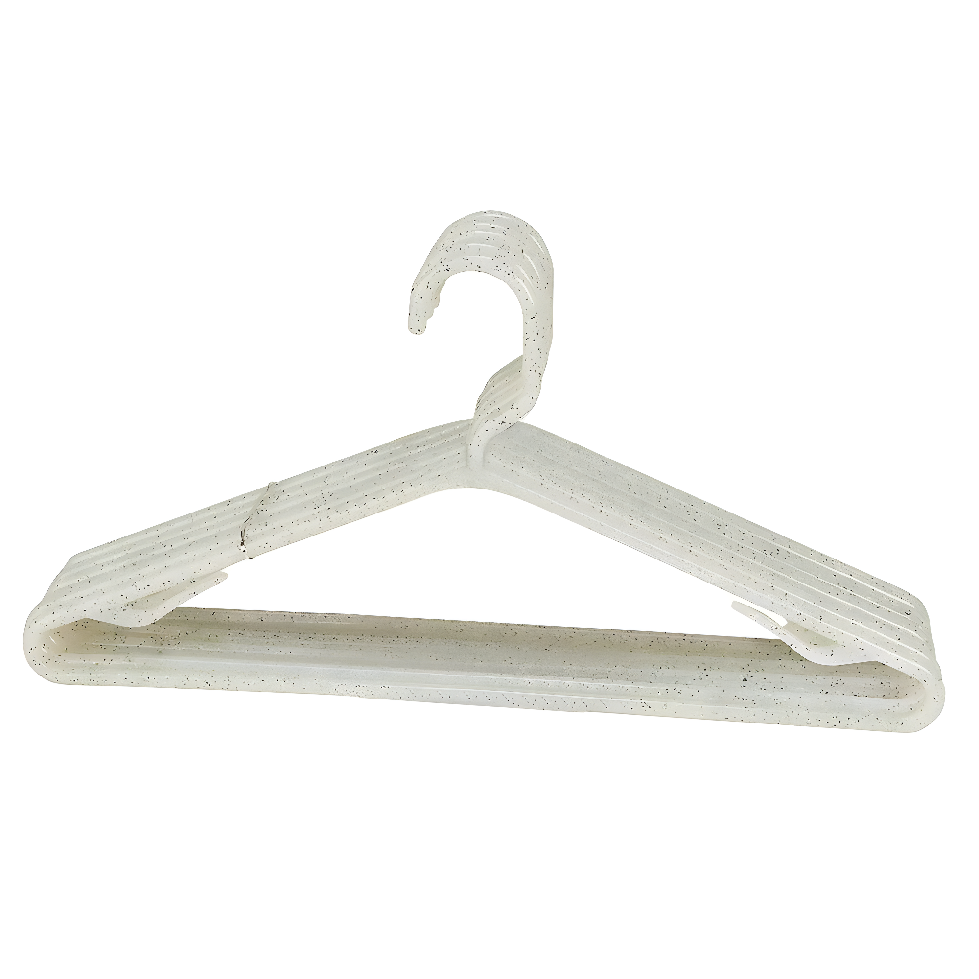 Simplify Granite Look Design Plastic Clothes Hangers, White, 10 Count