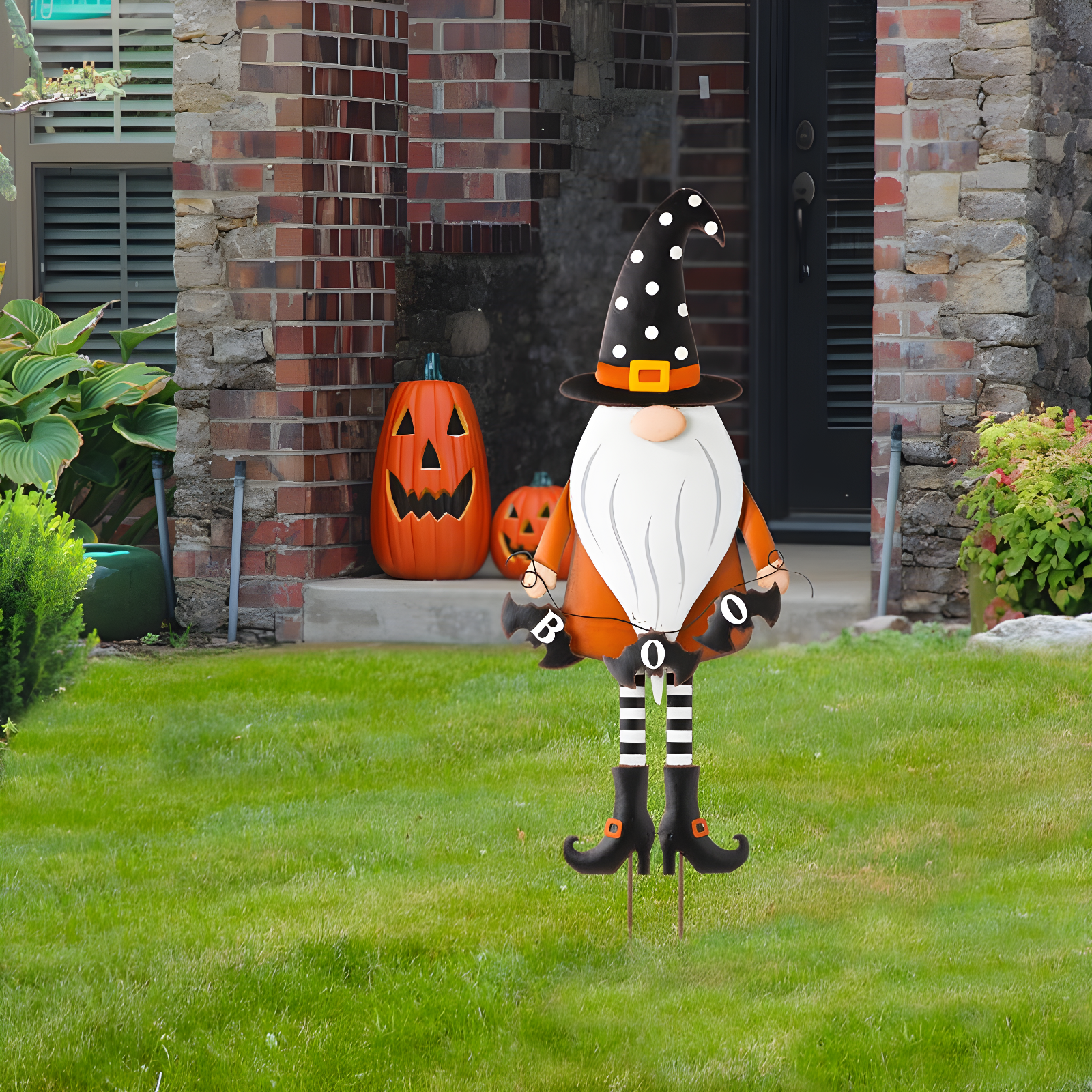 Jetlink Crafts Halloween Gnome Metal Yard Stake