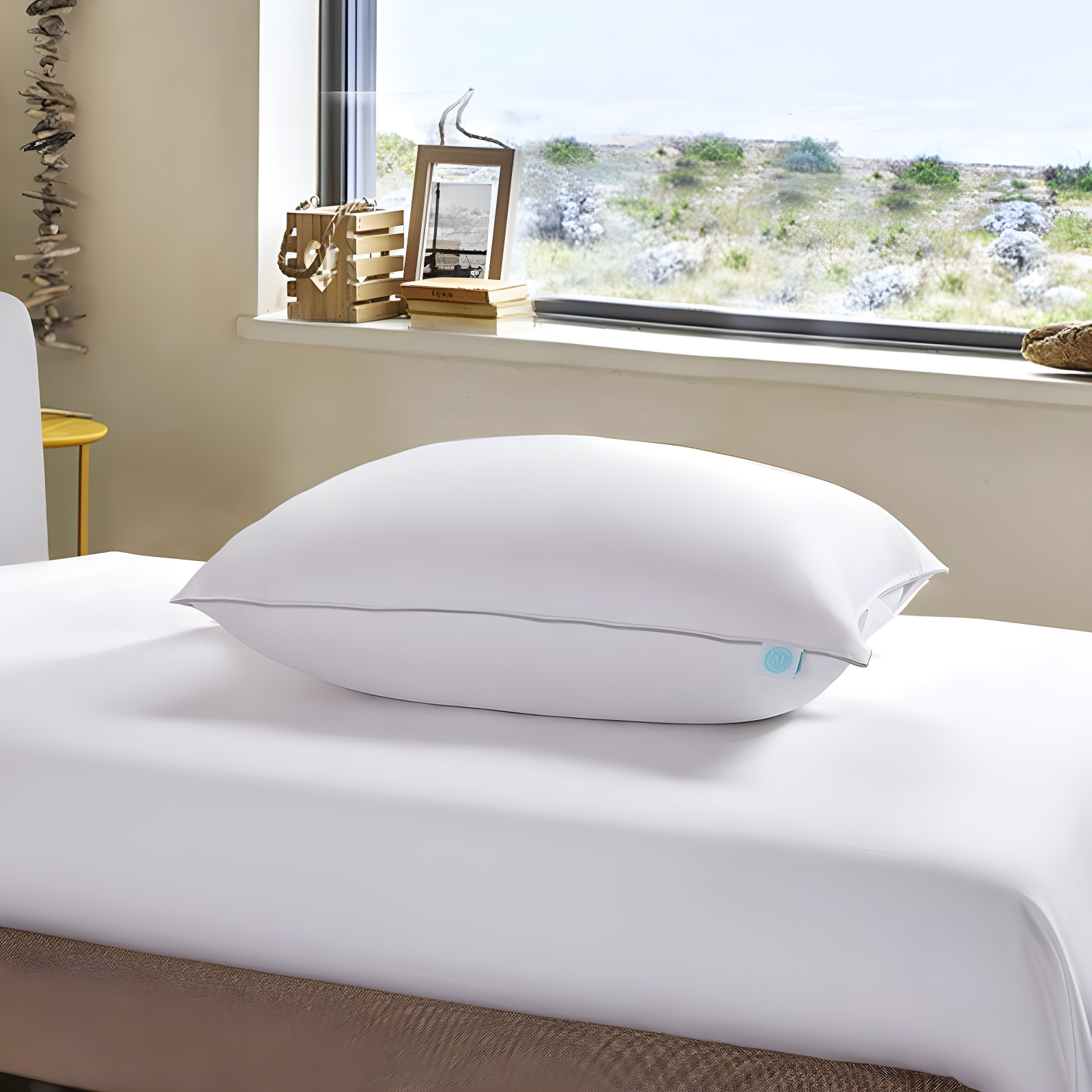 Martha Stewart King Medium/Firm Medium Firm Down Bed Pillow: 400 Thread Count Cotton, White Duck Feather & Down Fill