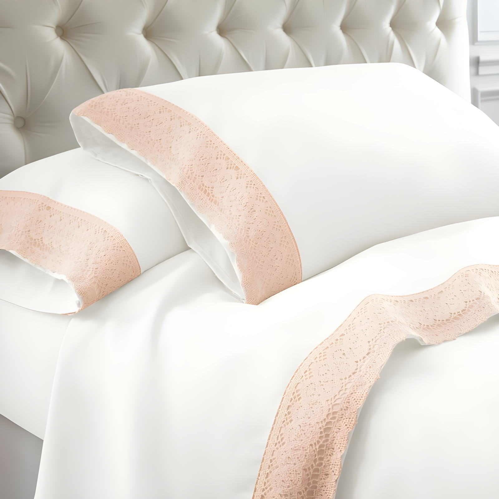Modern Threads Yate Soft Microfiber Crochet Lace Sheets - Luxurious Microfiber Bed Sheets - Includes Flat Sheet, Fitted Sheet with Deep Pockets, & Pillowcases