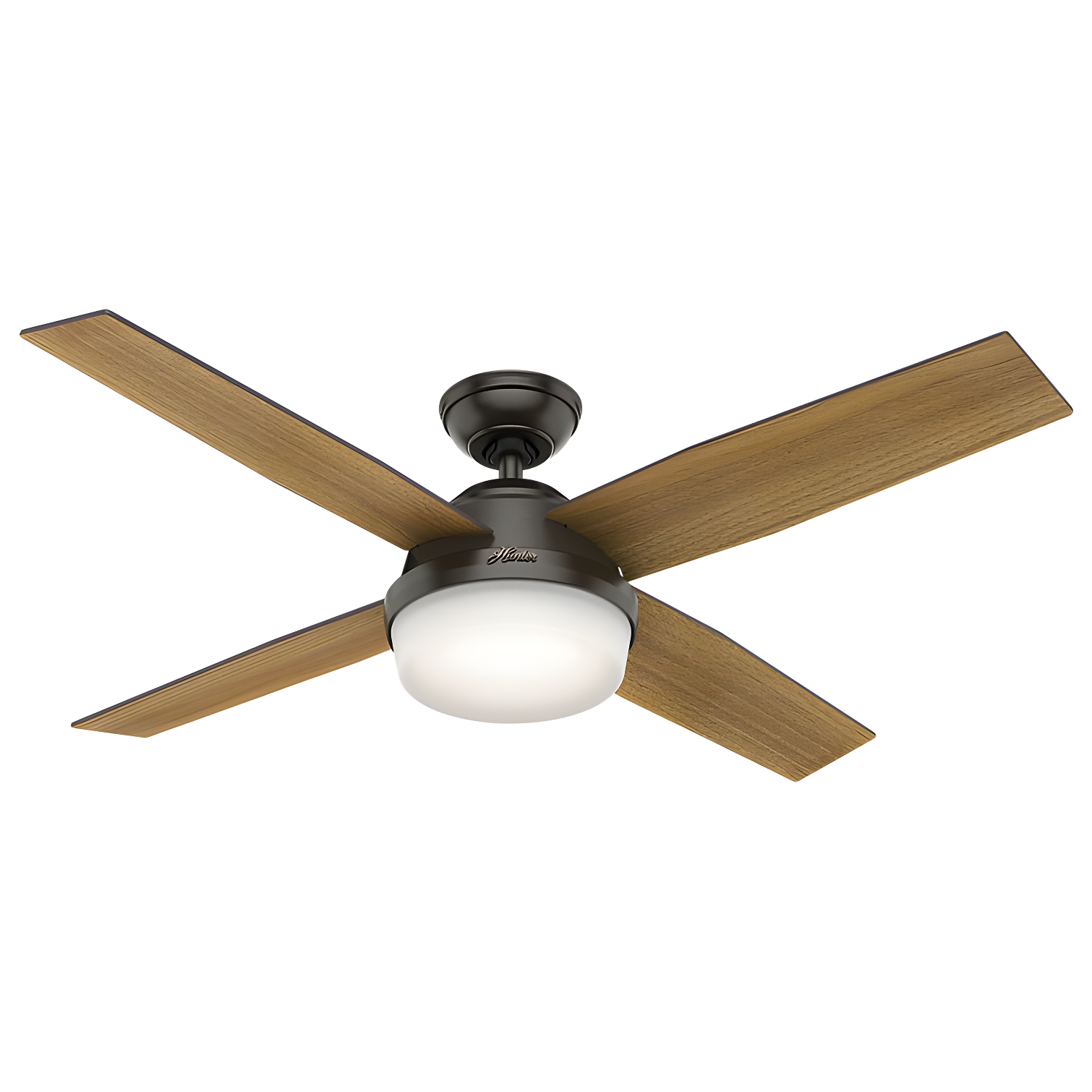 Dempsey 52" 4 - Blade Contemporary Indoor Ceiling Fan with Lights and Remote