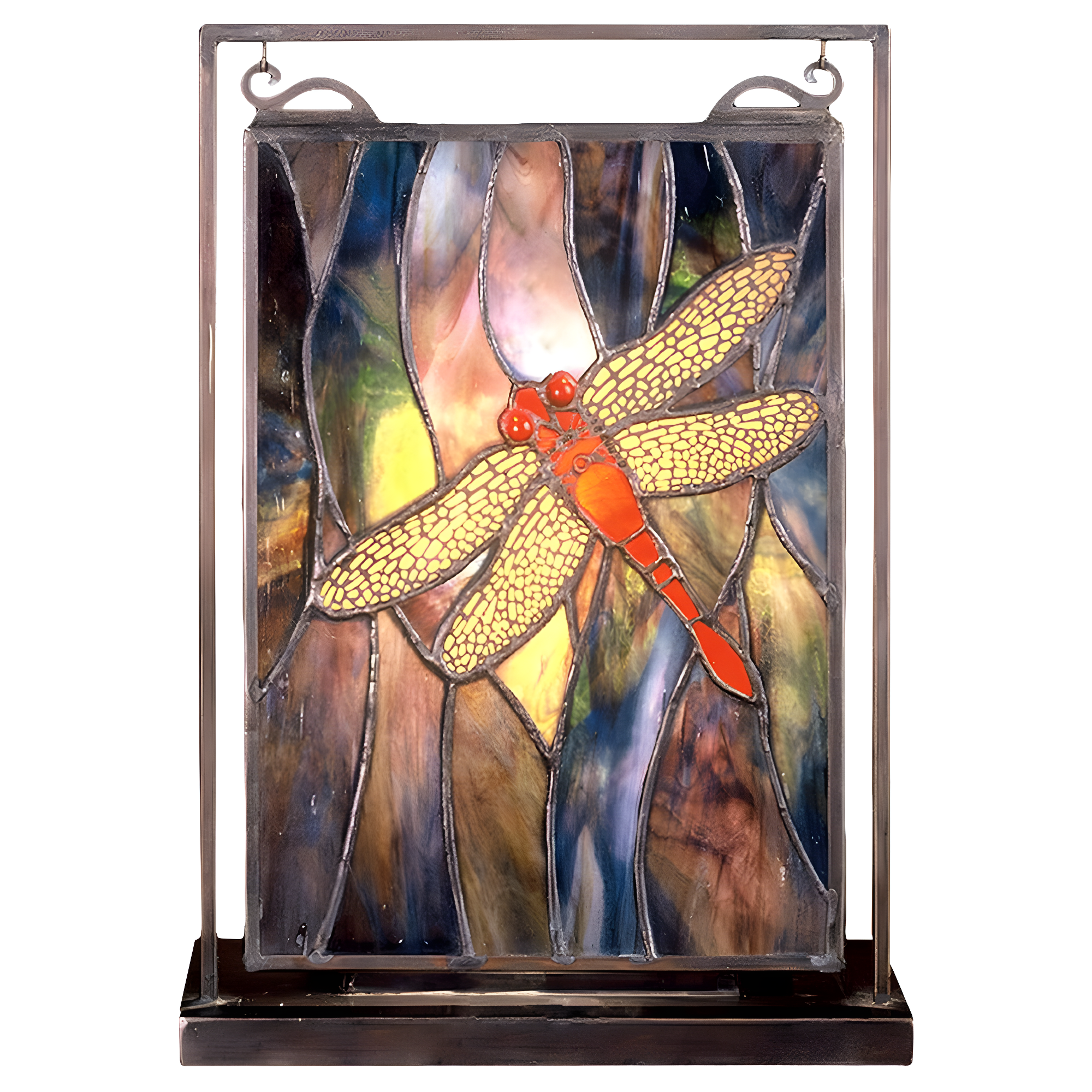 Meyda Tiffany 56831 Vintage Stained Glass / Tiffany Specialty Lamp From The Prairie