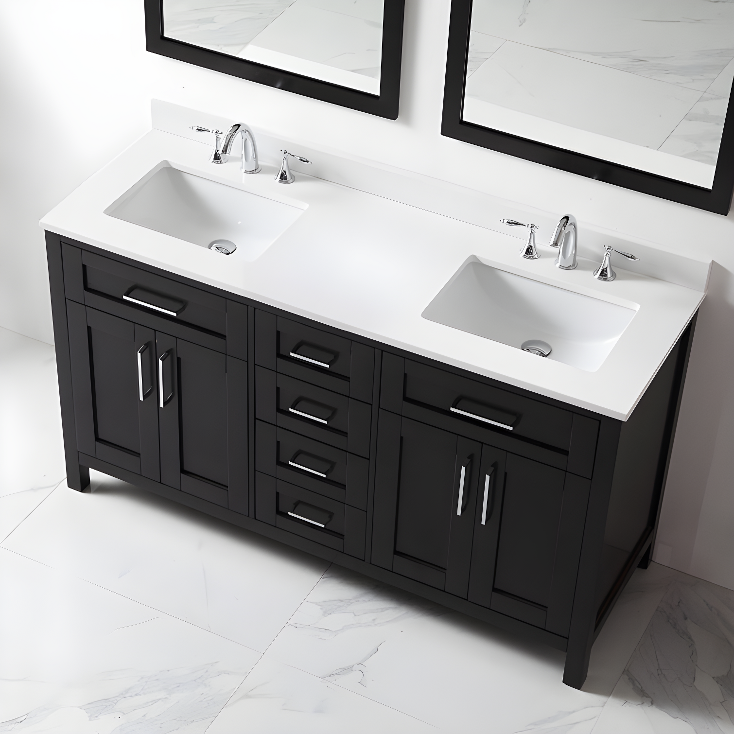 OVE Decors Tahoe 60" Double Bathroom Vanity