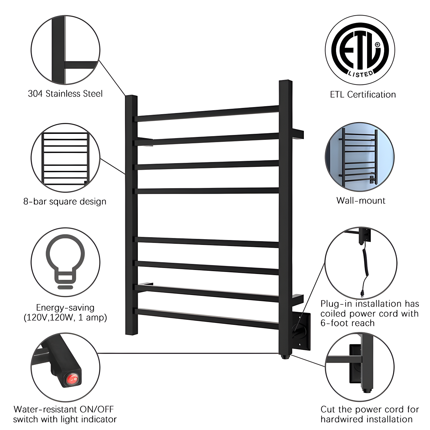 Curved Towel Rail Towel Warmer