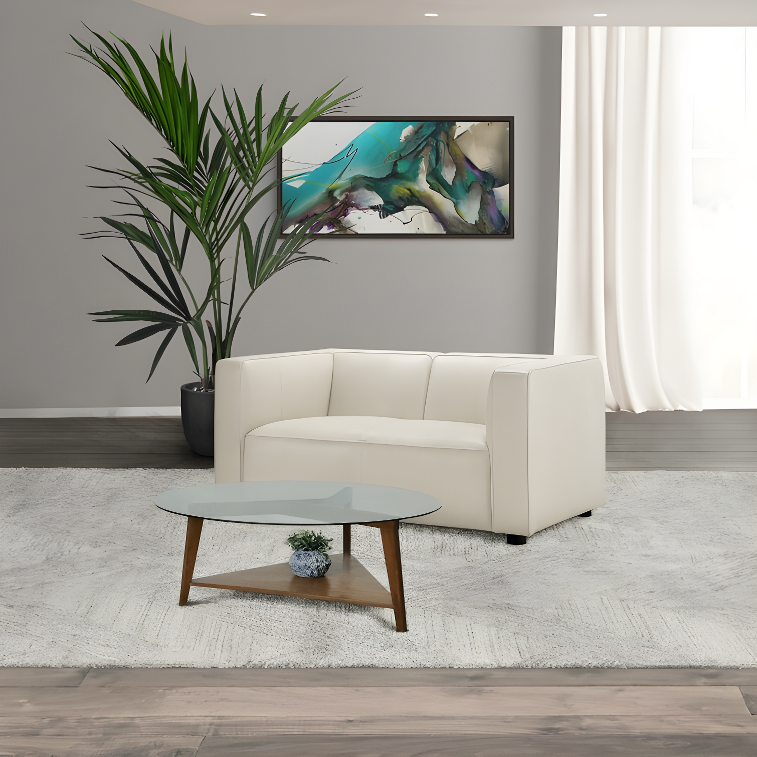 Molise 71'' Genuine Leather Sofa